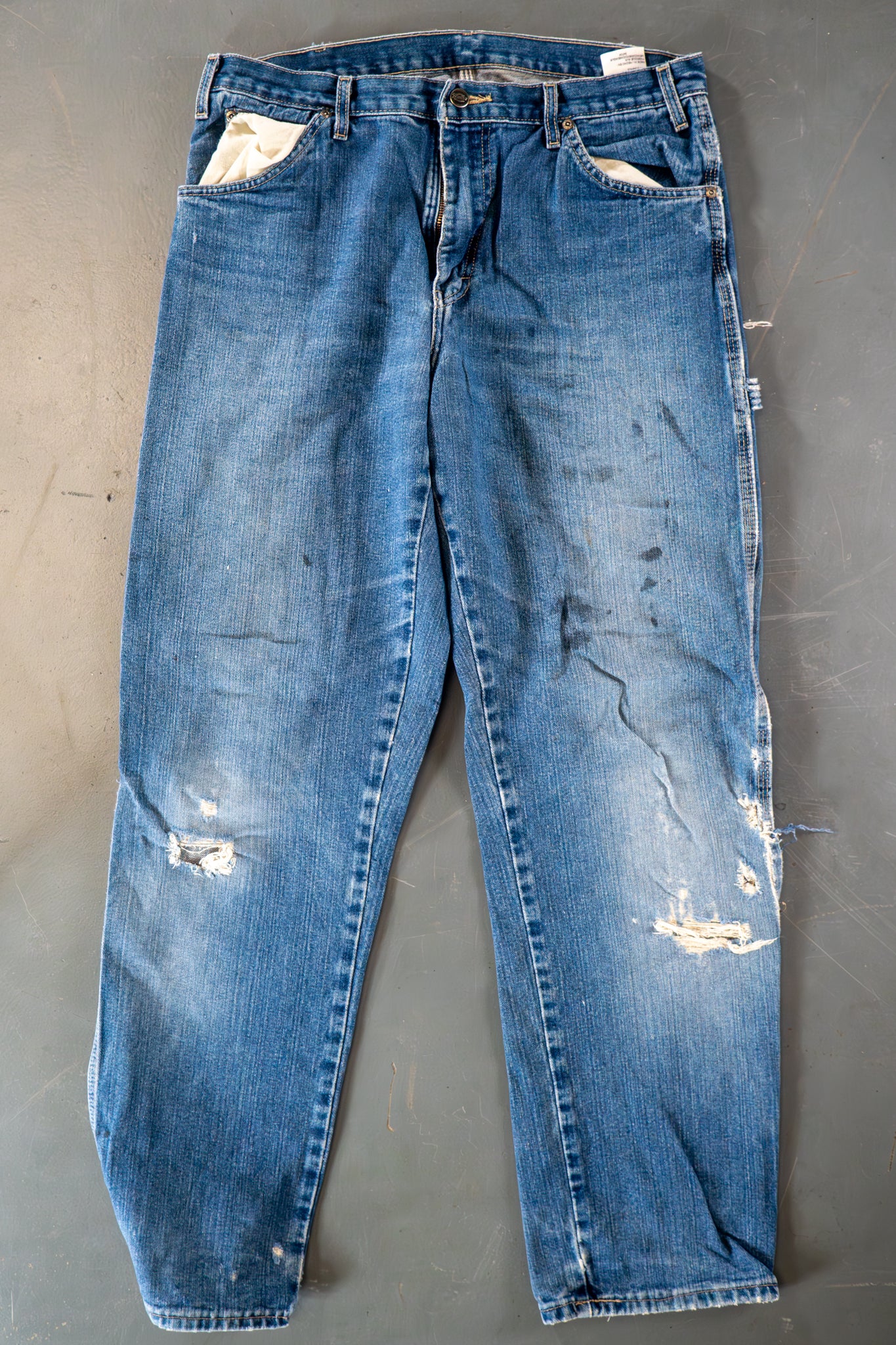 Dickies Vintage Carpenter Baggy Trousers– 90s Y2K - Denim - W32, L32