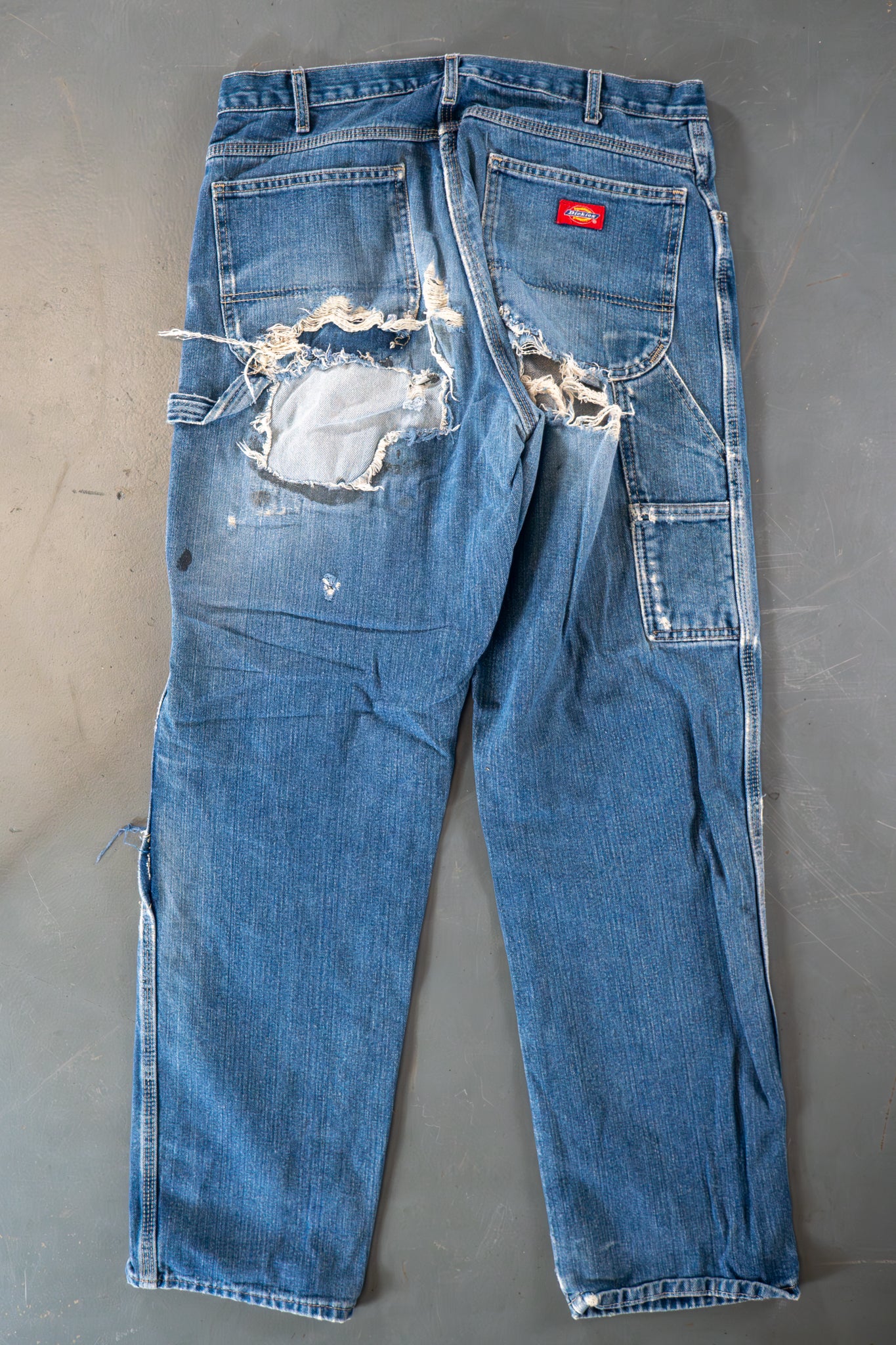 Dickies Vintage Carpenter Baggy Trousers– 90s Y2K - Denim - W32, L32