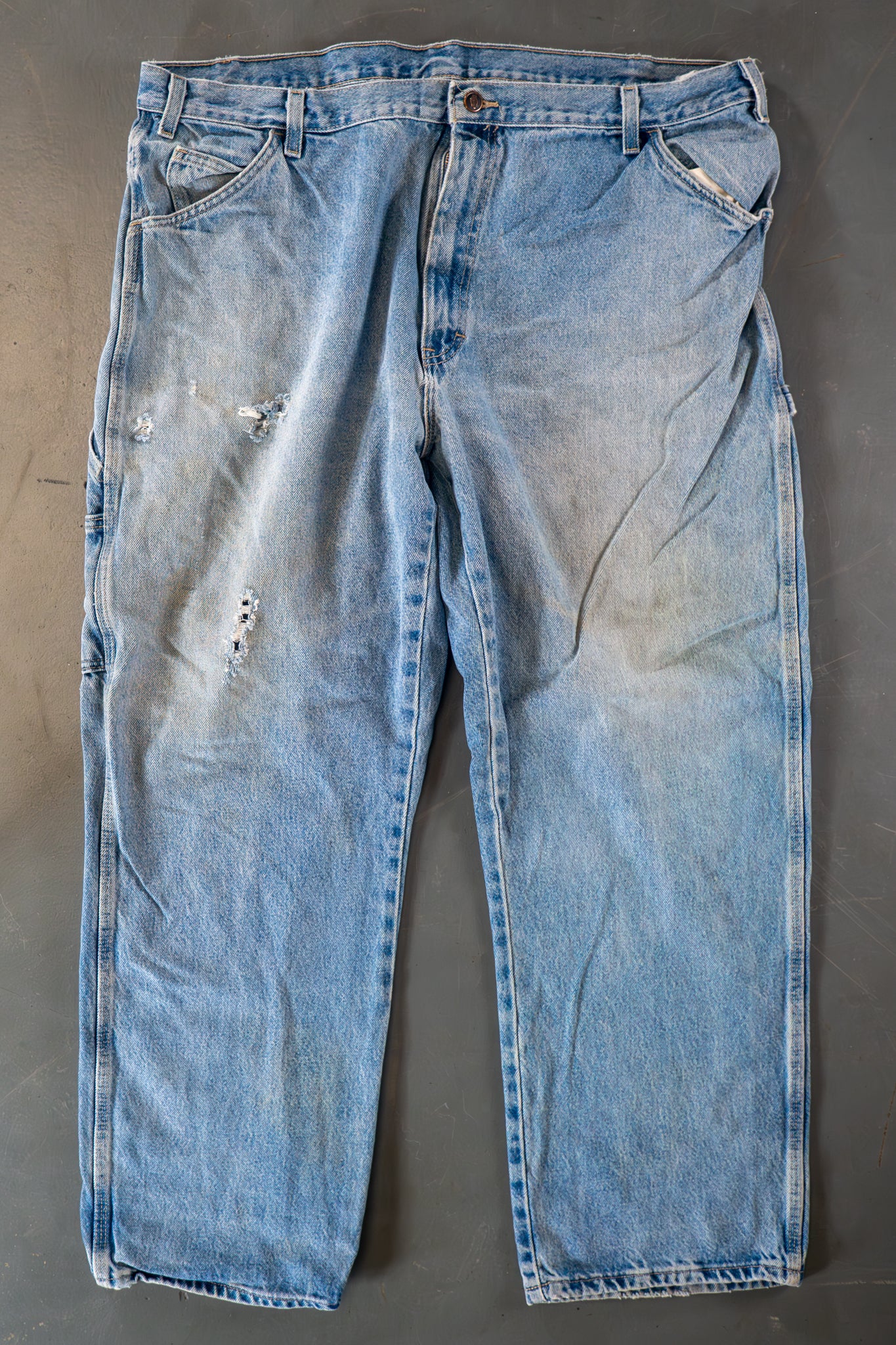 Dickies Vintage Carpenter Baggy Trousers– 90s Y2K - Denim - W38, L29