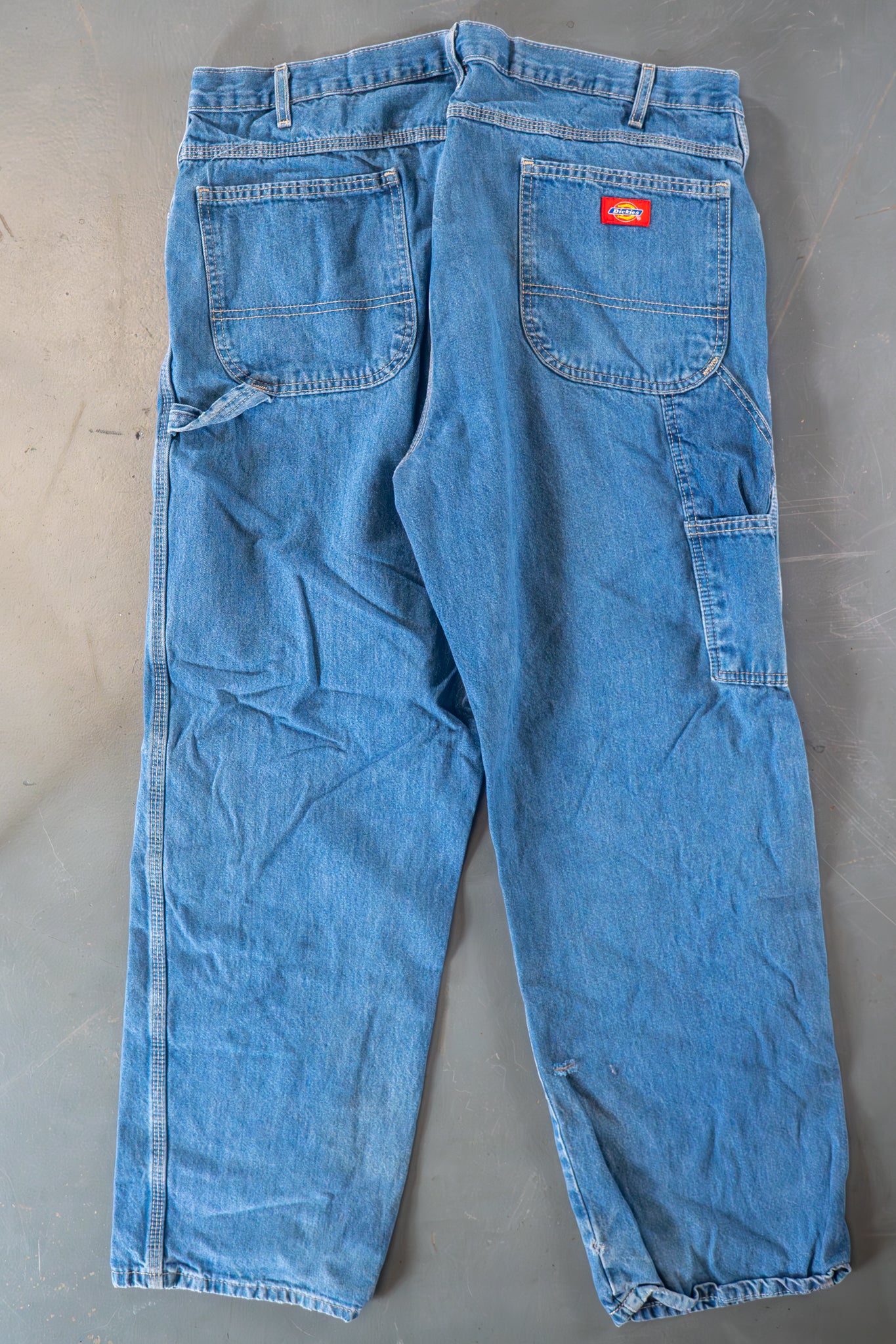 Dickies Vintage Carpenter Baggy Trousers– 90s Y2K - Denim - W38, L30