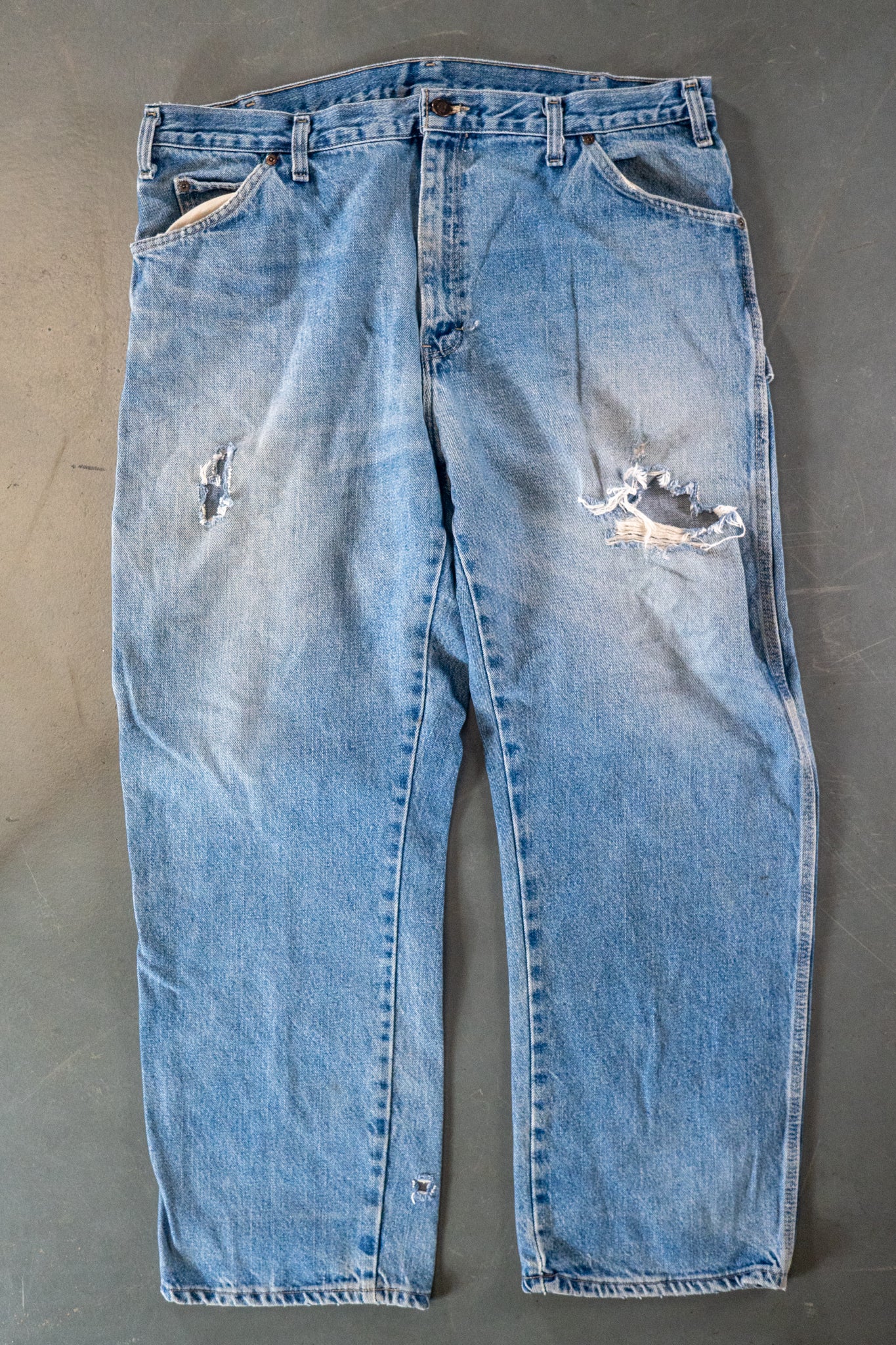 Dickies Vintage Carpenter Baggy Trousers– 90s Y2K - Denim - W36, L30