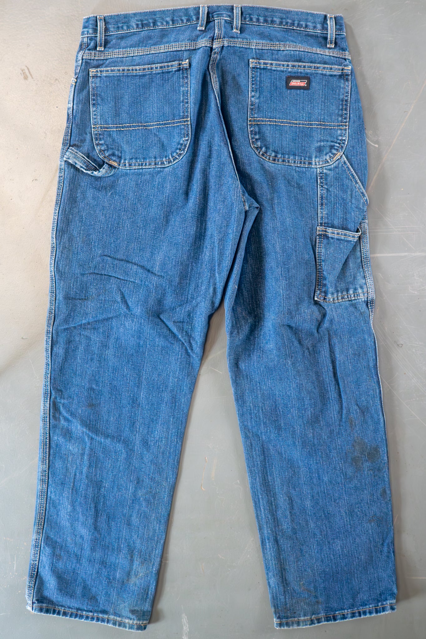 Dickies Vintage Carpenter Baggy Trousers– 90s Y2K - Denim - W36, L32