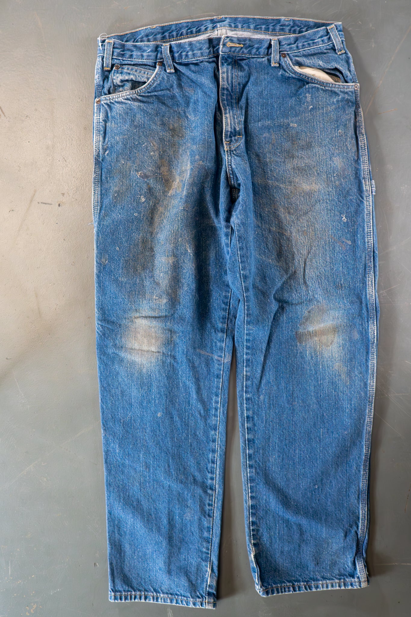 Dickies Vintage Carpenter Baggy Trousers– 90s Y2K - Denim - W36, L32