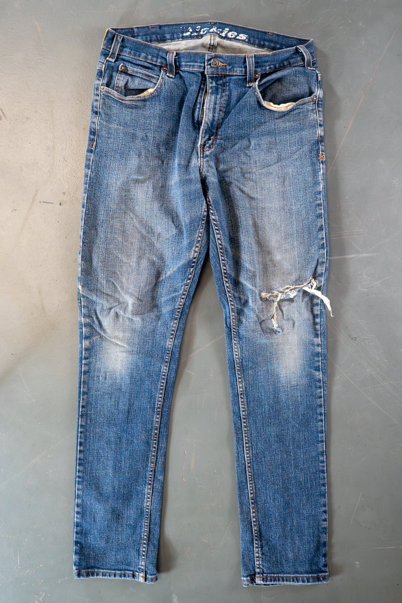 Dickies Vintage Carpenter Baggy Trousers– 90s Y2K - Denim - W32, L32