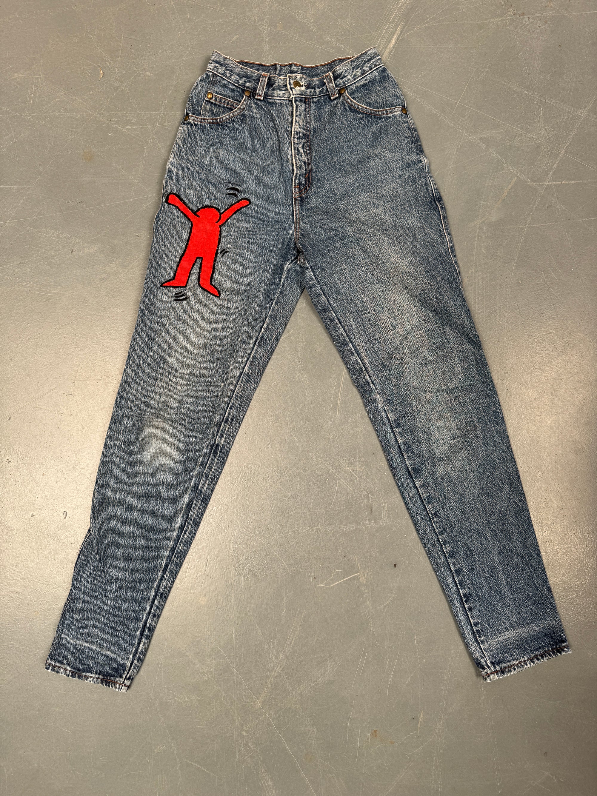 Vintage Ladies Levis High Waisted Denim 90s Made Jean - W 24 L 32 - HW12