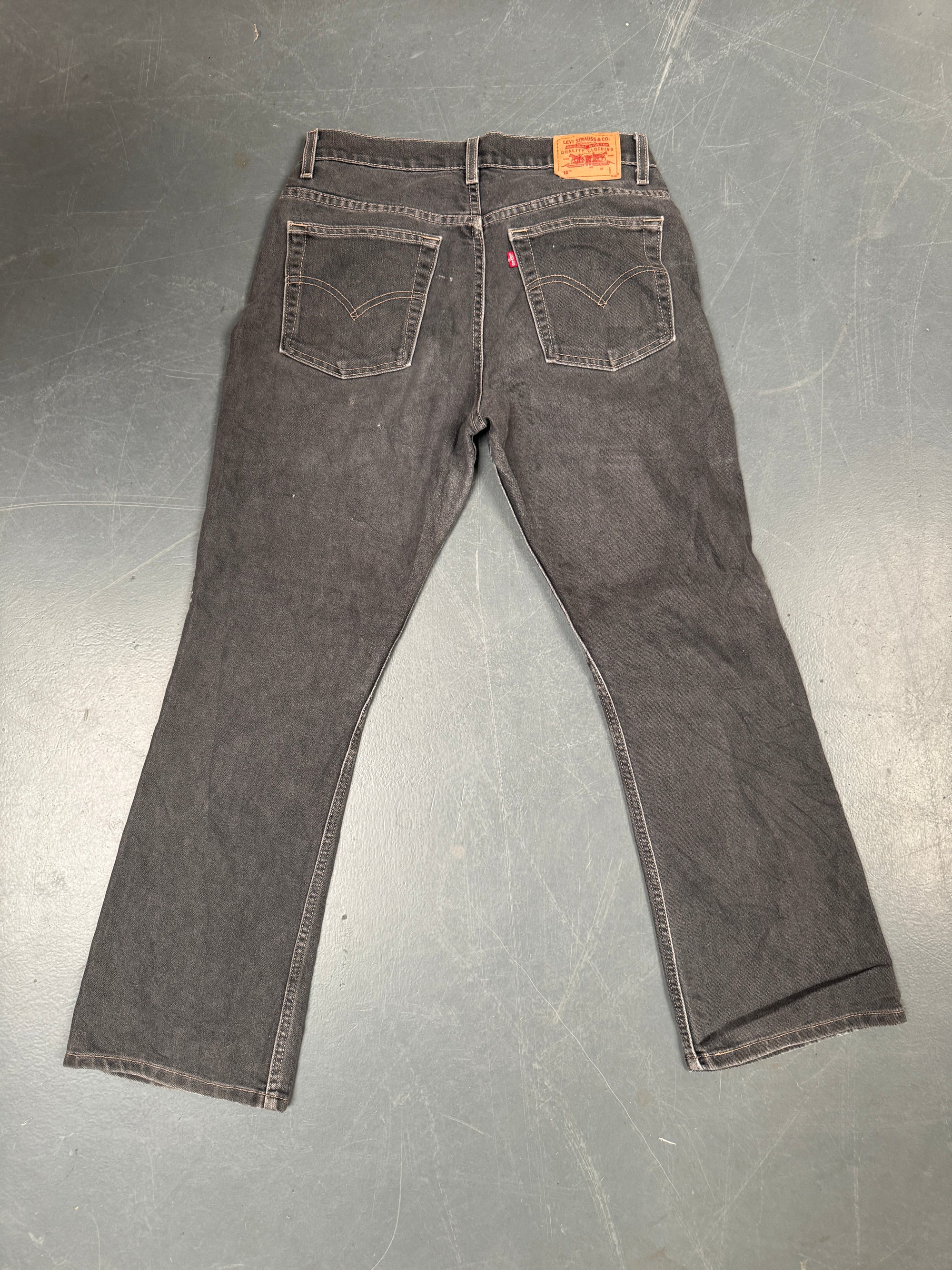 Vintage Ladies Levis High Waisted Denim 90s Made Jean - W 31 L 30 - Grey - HW50