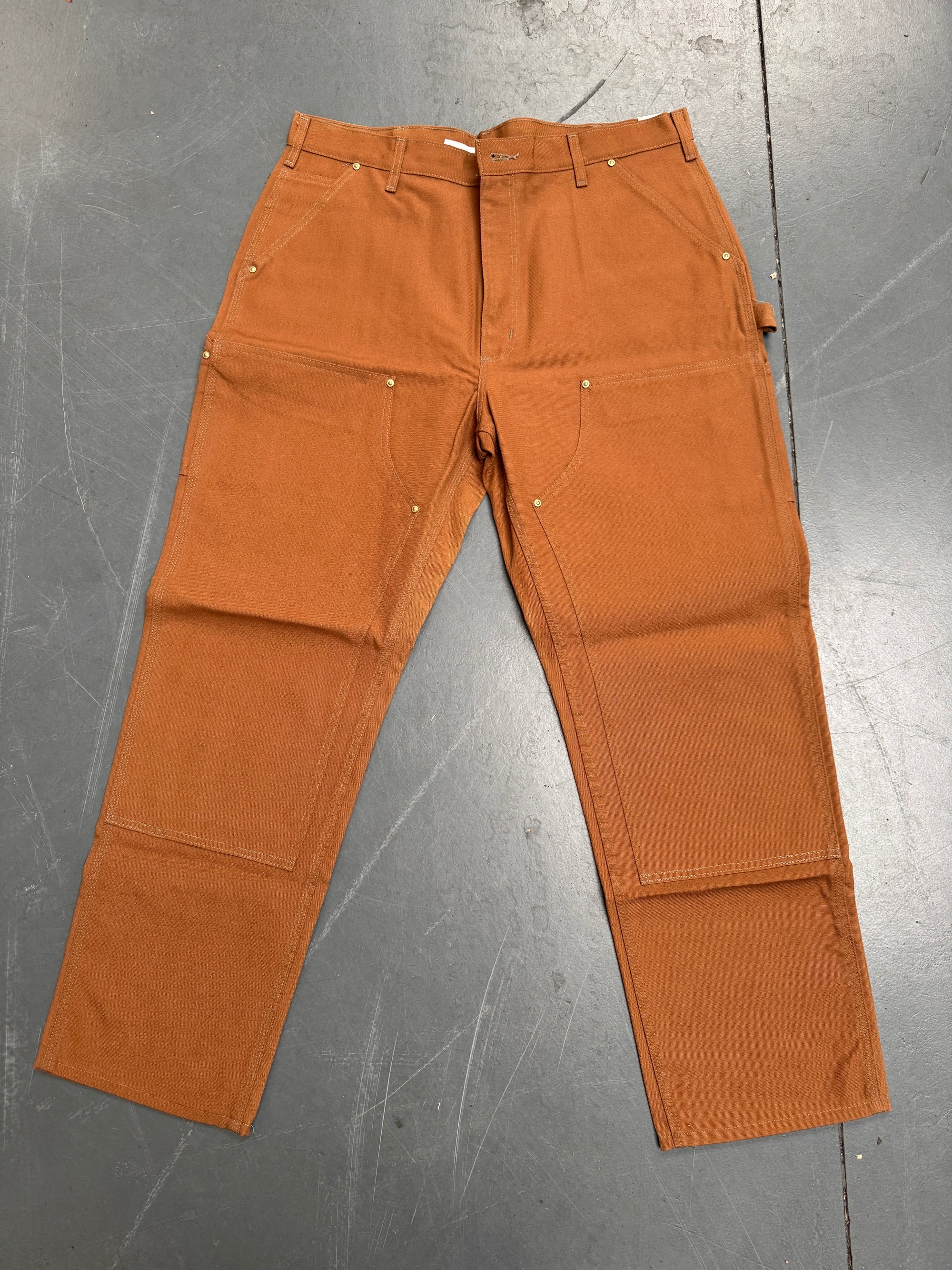 Mens Carhartt 1980s Deadstock Double Knee Trousers - Beige Duck - New