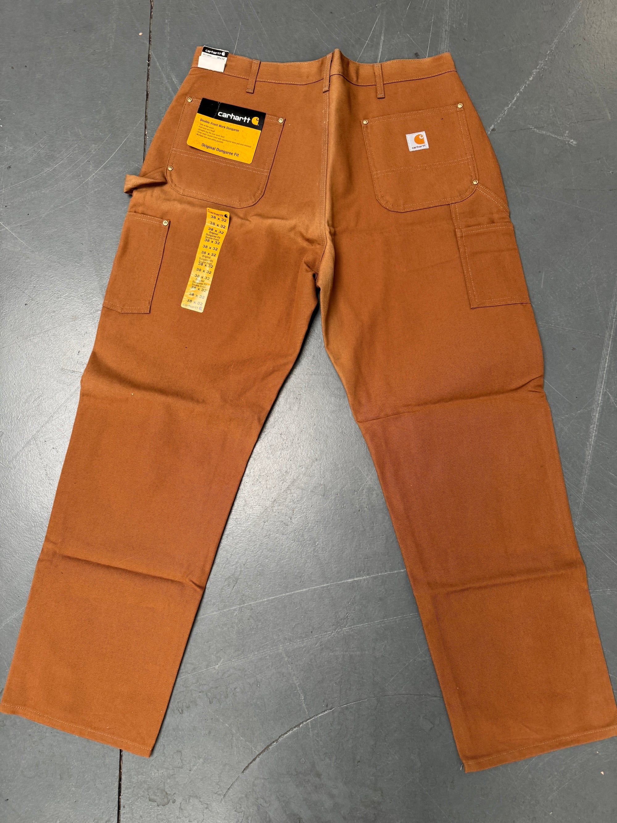 Mens Carhartt 1980s Deadstock Double Knee Trousers - Beige Duck - New