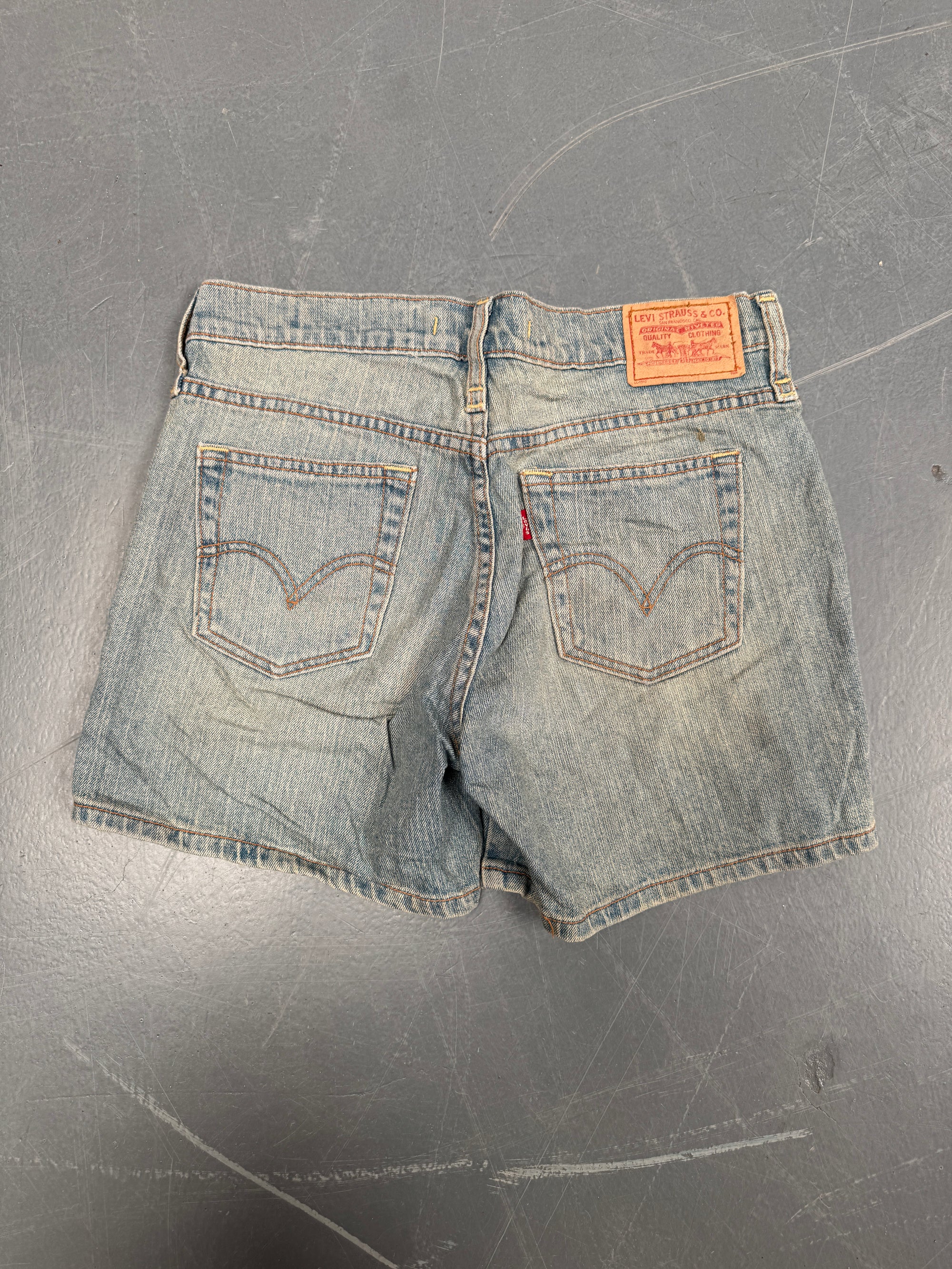Vintage Ladies Levis Cut Off Denim Shorts - 90s Made - W 30 - SH09