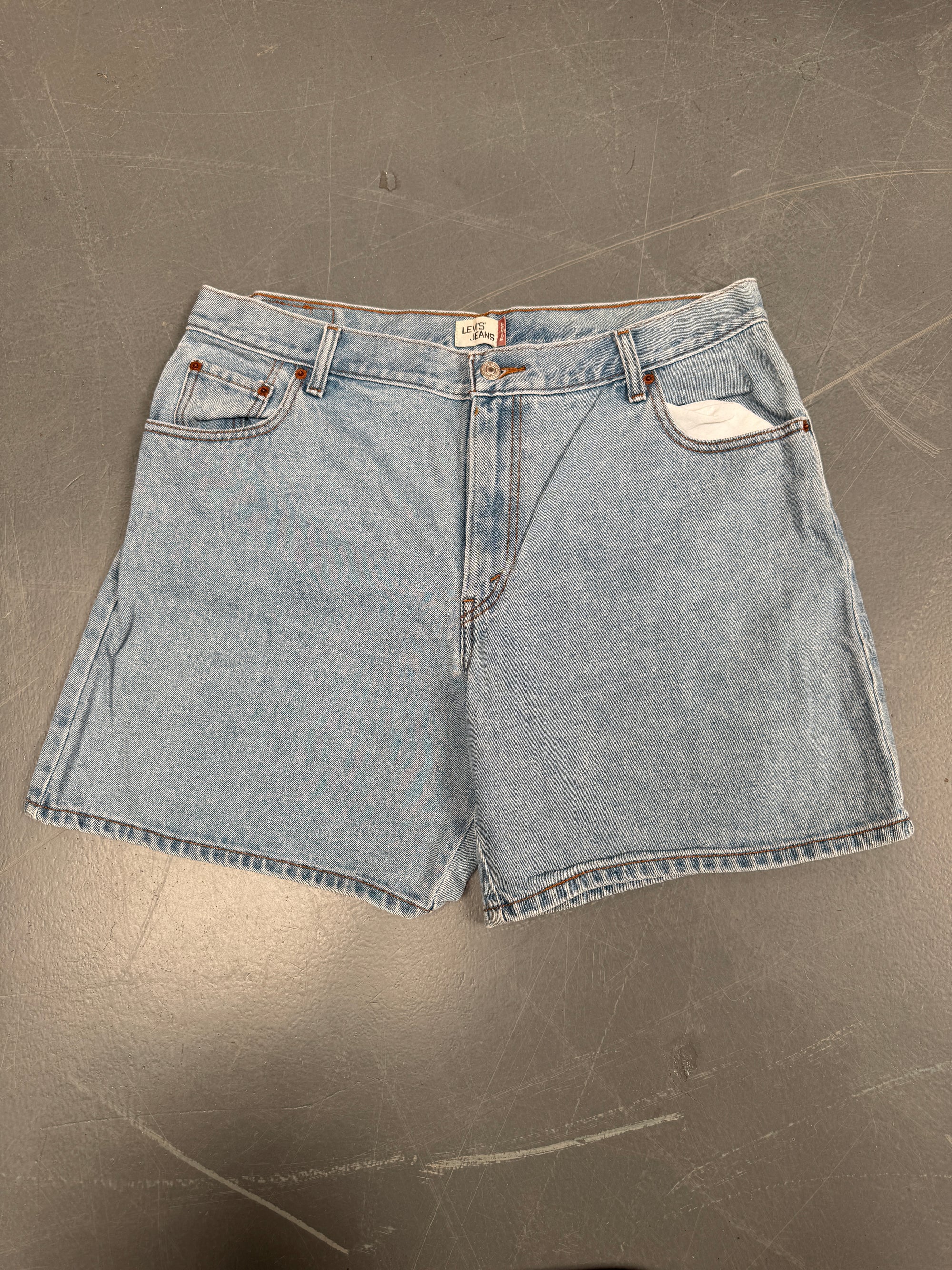 Vintage Ladies Levis Cut Off Denim Shorts - 90s Made - W 36 - SH11