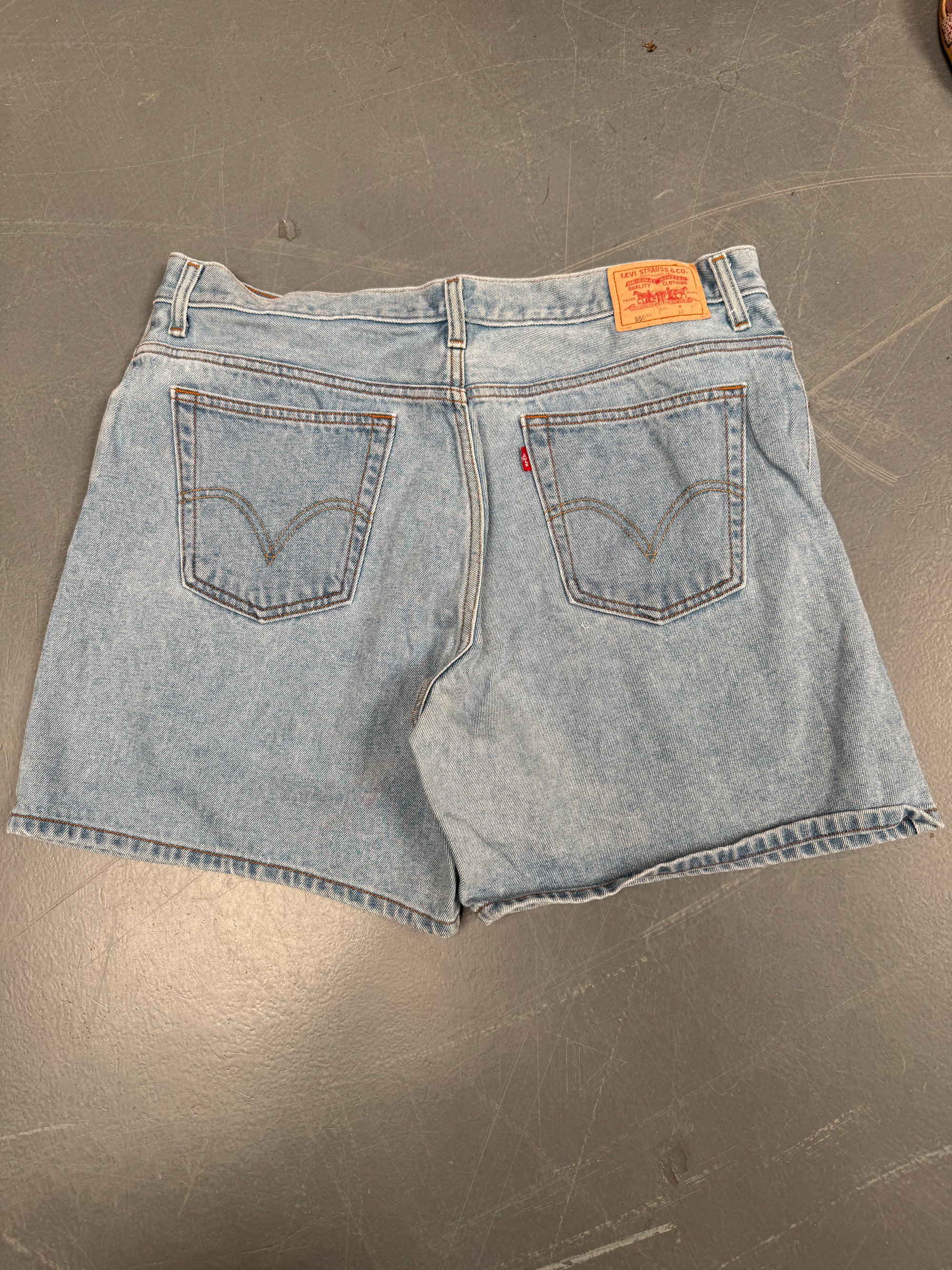 Vintage Ladies Levis Cut Off Denim Shorts - 90s Made - W 36 - SH11