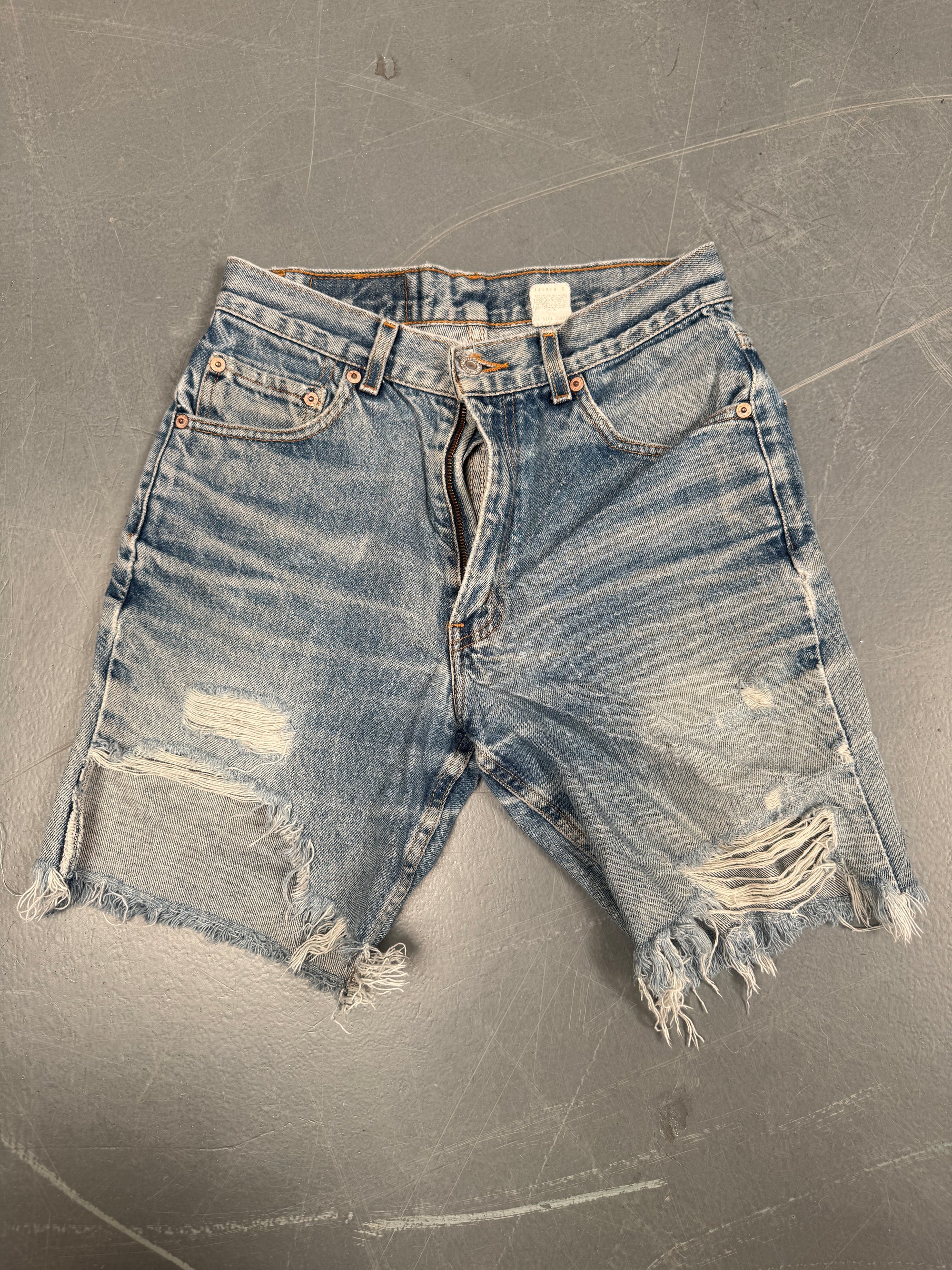Vintage Ladies Levis Cut Off Denim Shorts - 90s Made - W 27 - SH14
