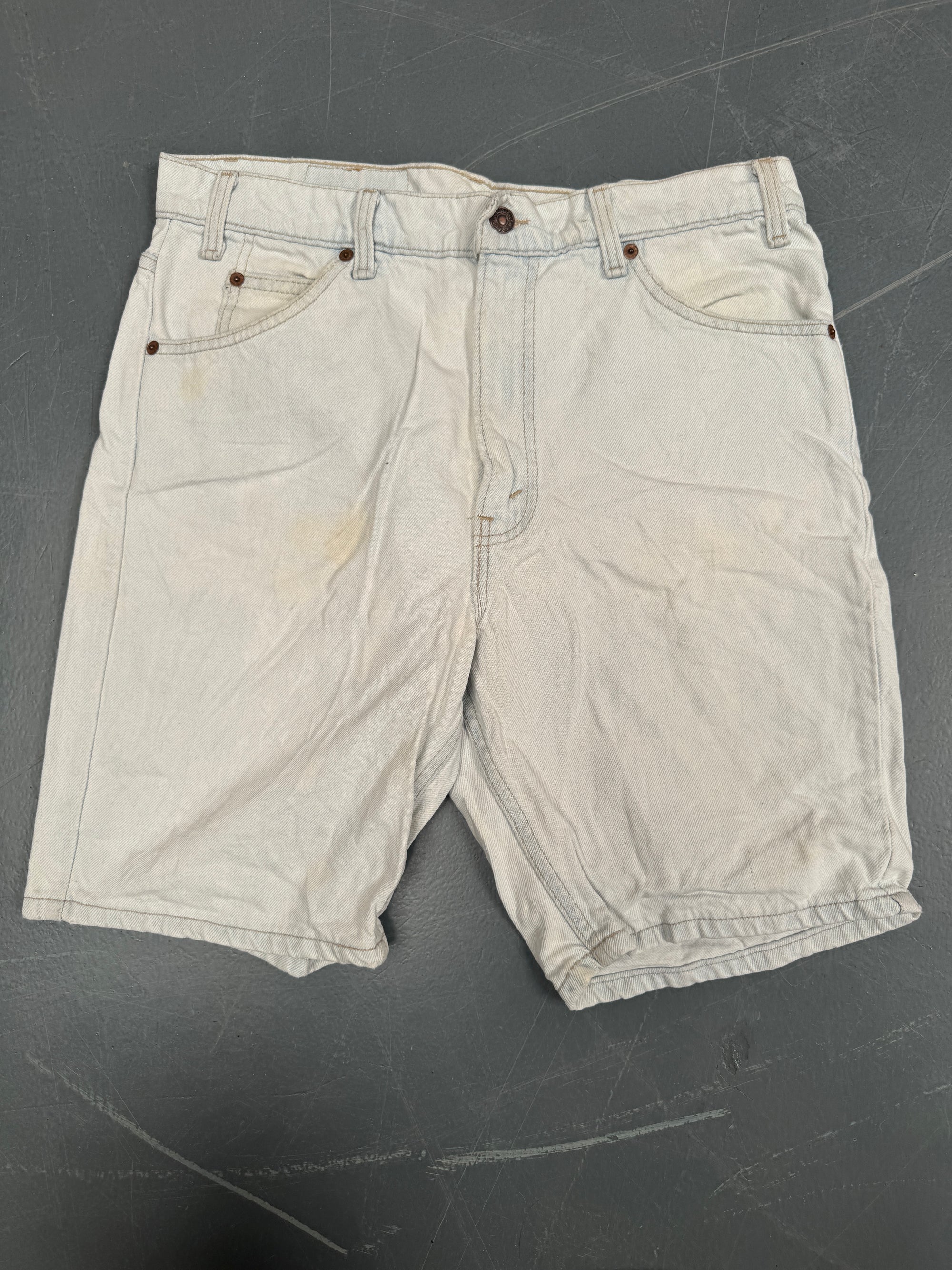 Vintage Ladies Levis Cut Off Denim Shorts - 90s Made - W 33 - SH26