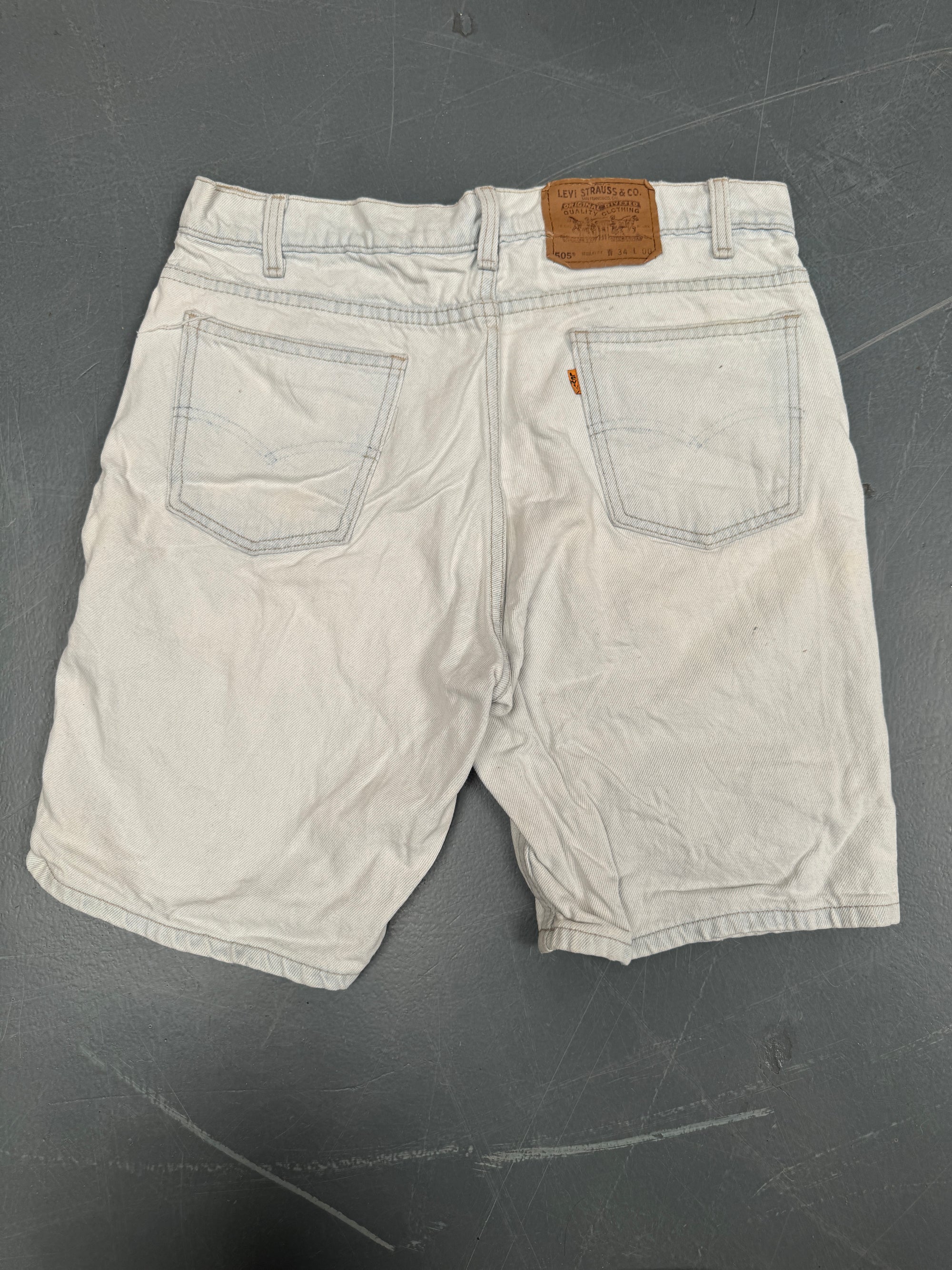 Vintage Ladies Levis Cut Off Denim Shorts - 90s Made - W 33 - SH26