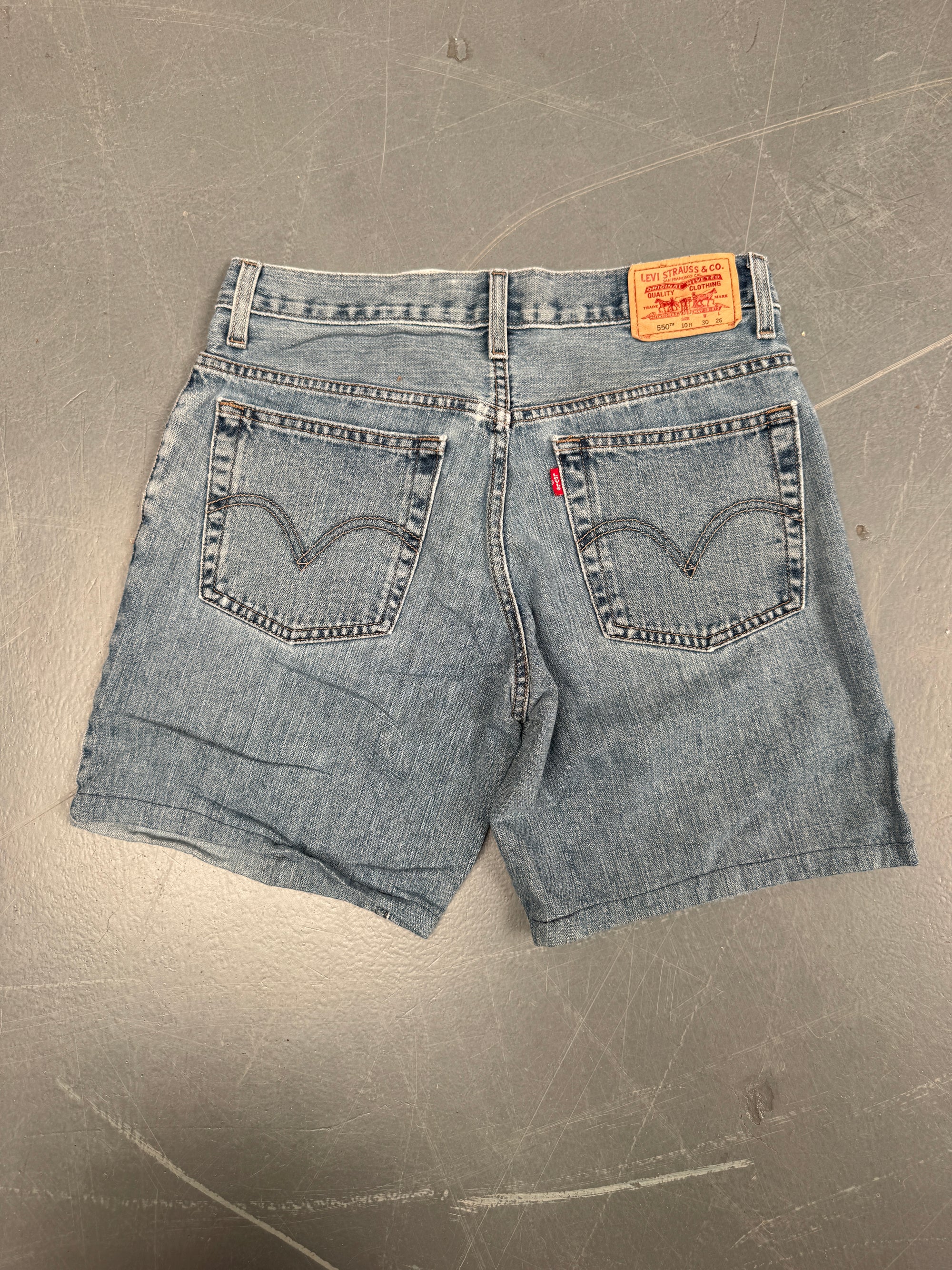 Vintage Ladies Levis Cut Off Denim Shorts - 90s Made - W 28 - SH28