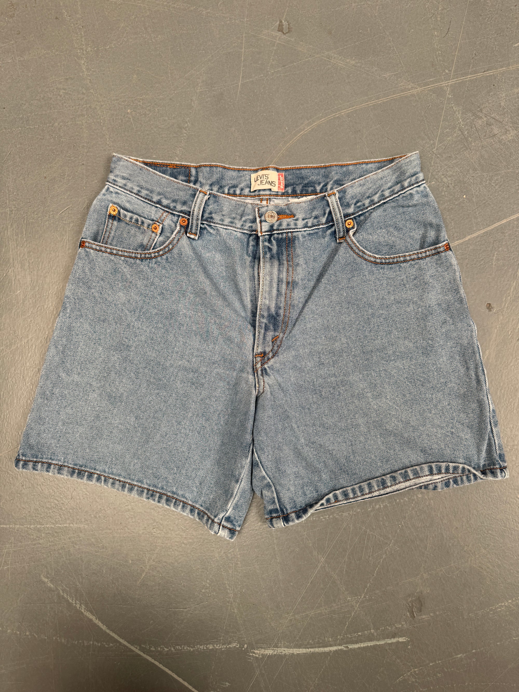 Vintage Ladies Levis Cut Off Denim Shorts - 90s Made - W 30 - SH29