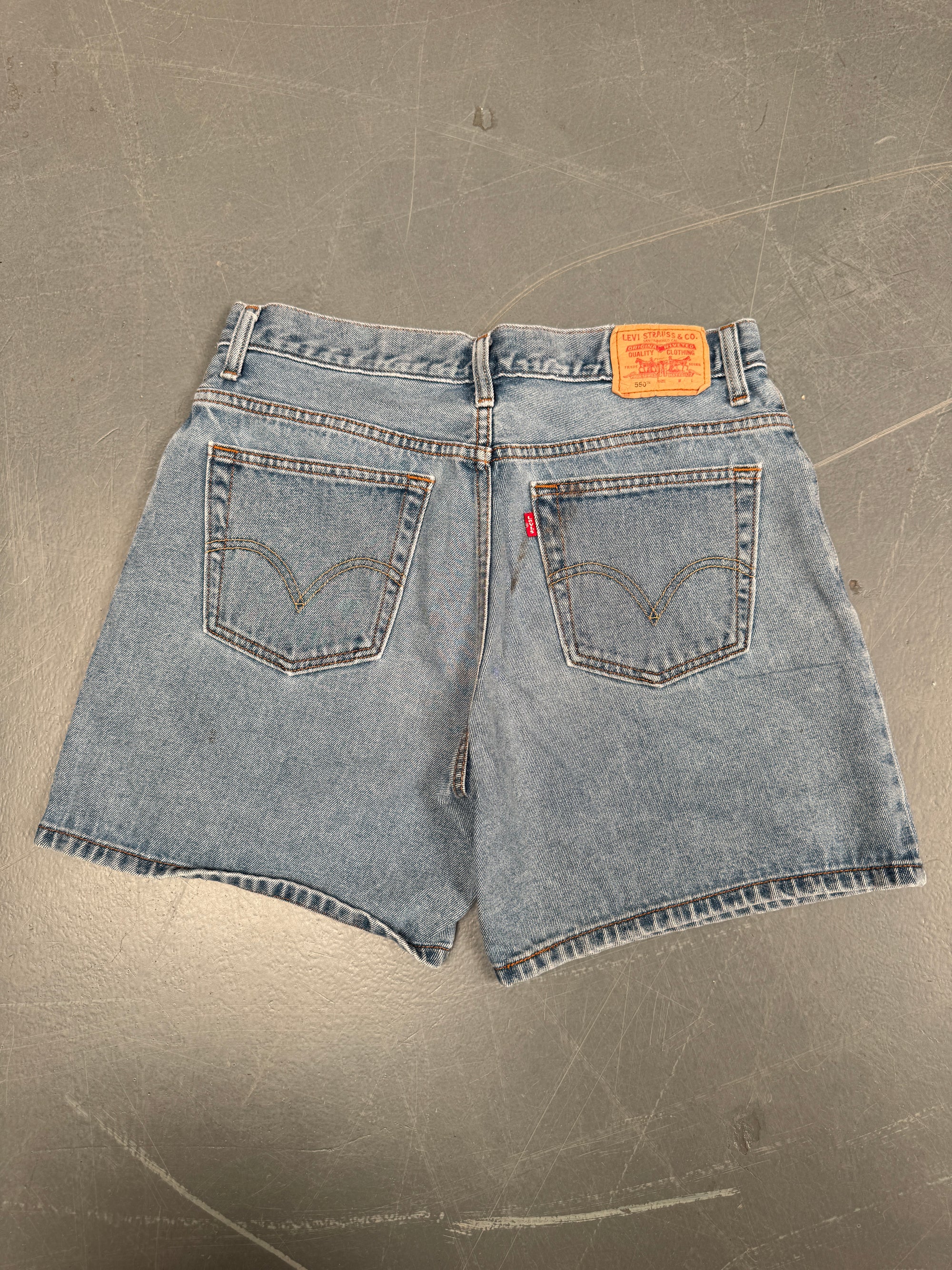 Vintage Ladies Levis Cut Off Denim Shorts - 90s Made - W 30 - SH29