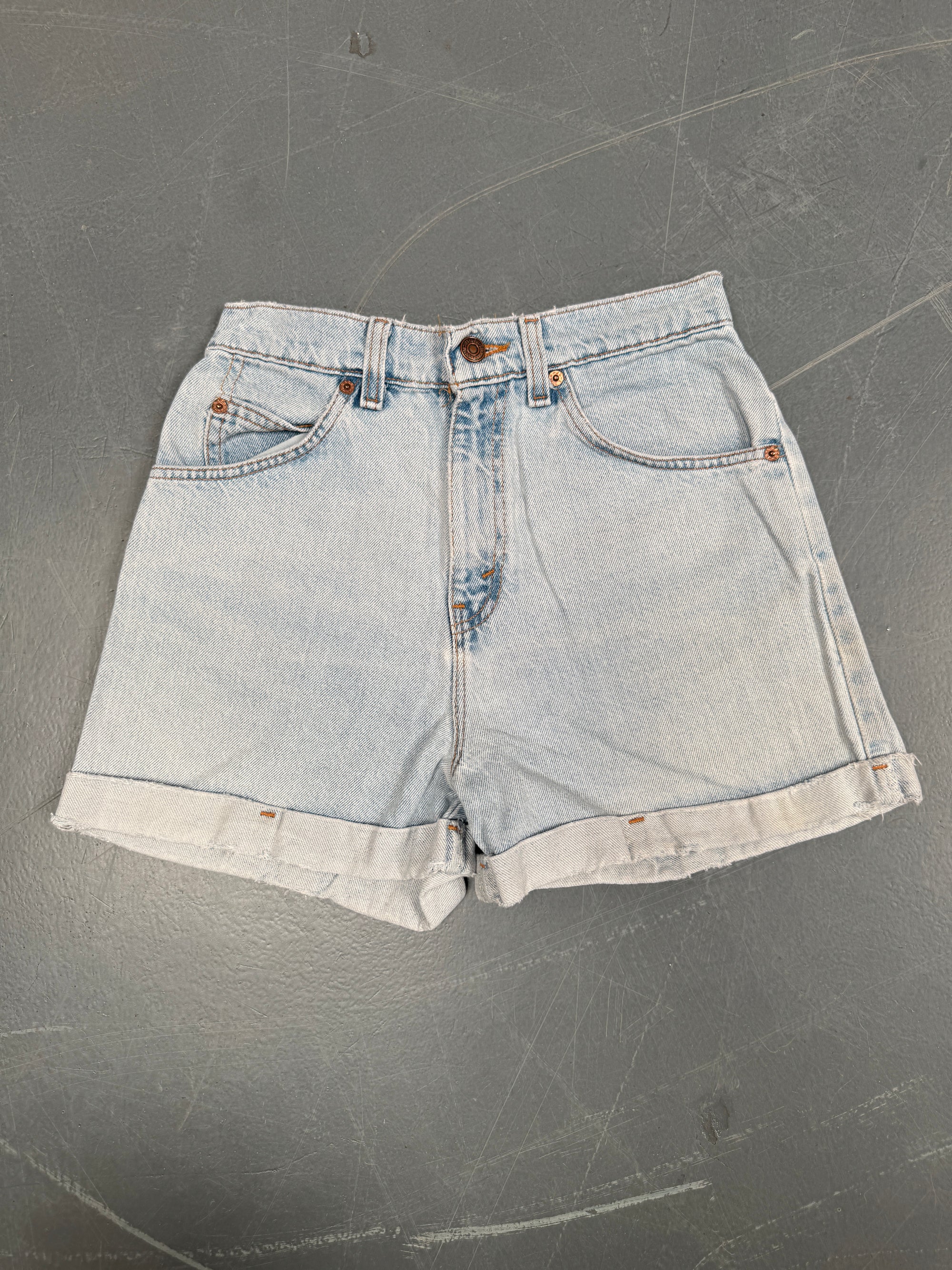 Vintage Ladies Levis Cut Off Denim Shorts - 90s Made - W 25 - SH30