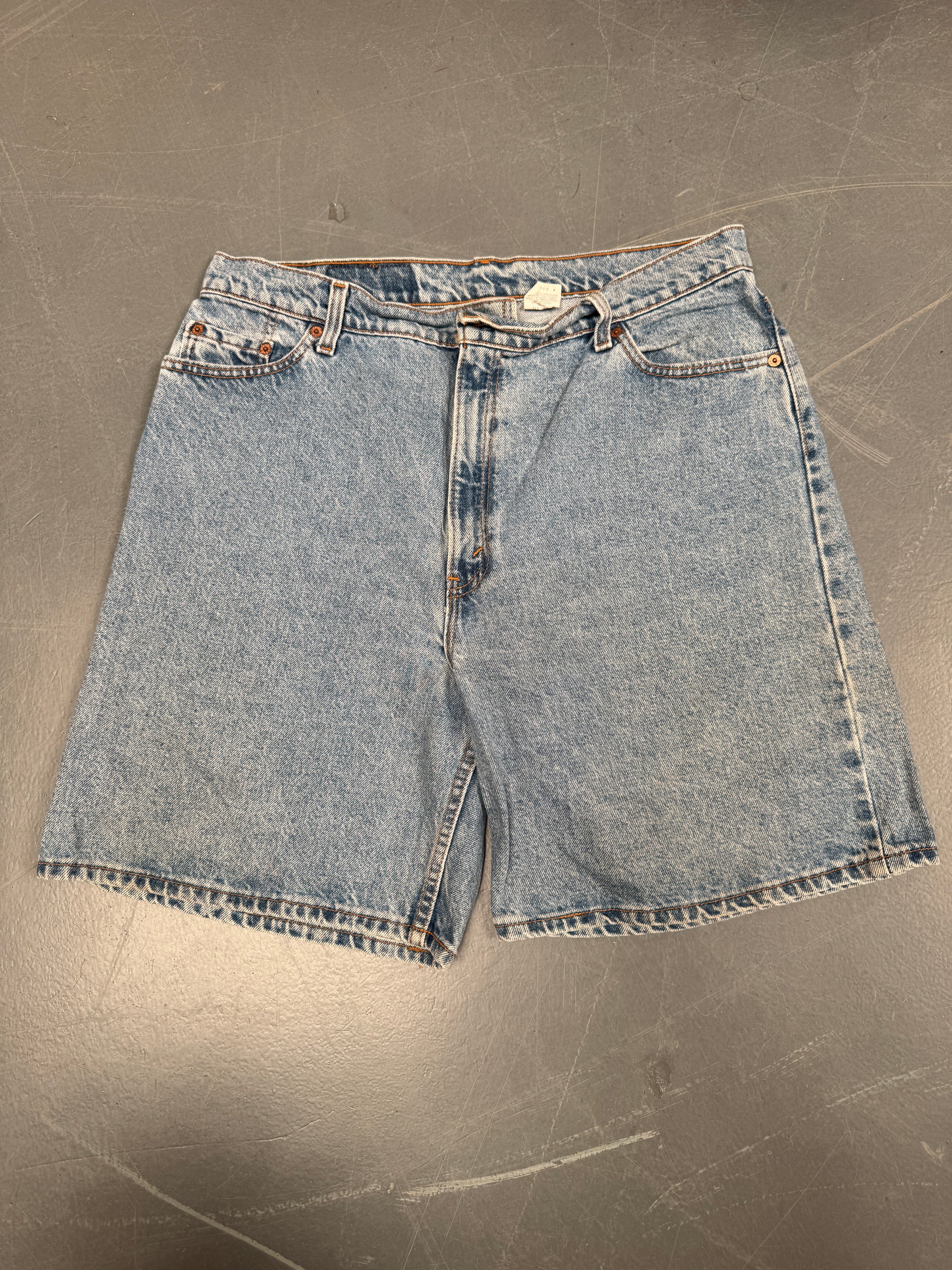 Vintage Ladies Levis Cut Off Denim Shorts - 90s Made - W 35 - SH33