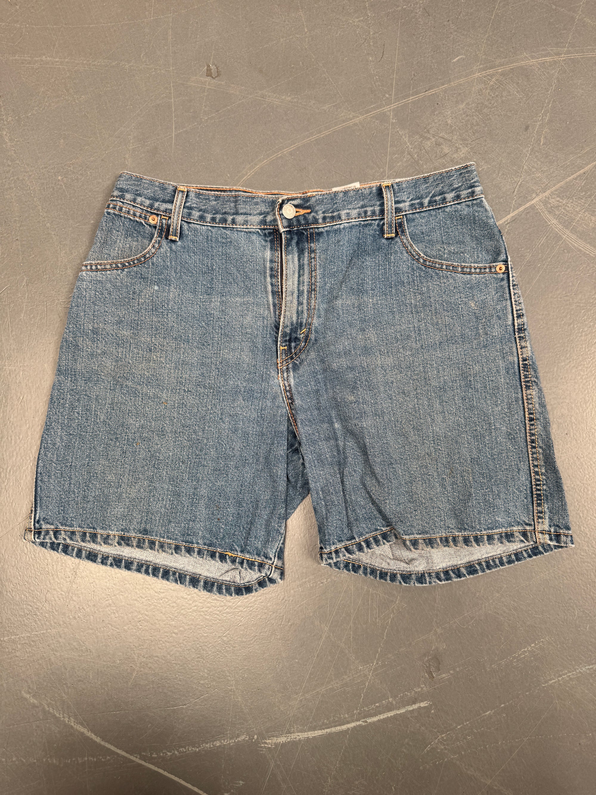 Vintage Ladies Levis Cut Off Denim Shorts - 90s Made - W 33 - SH34