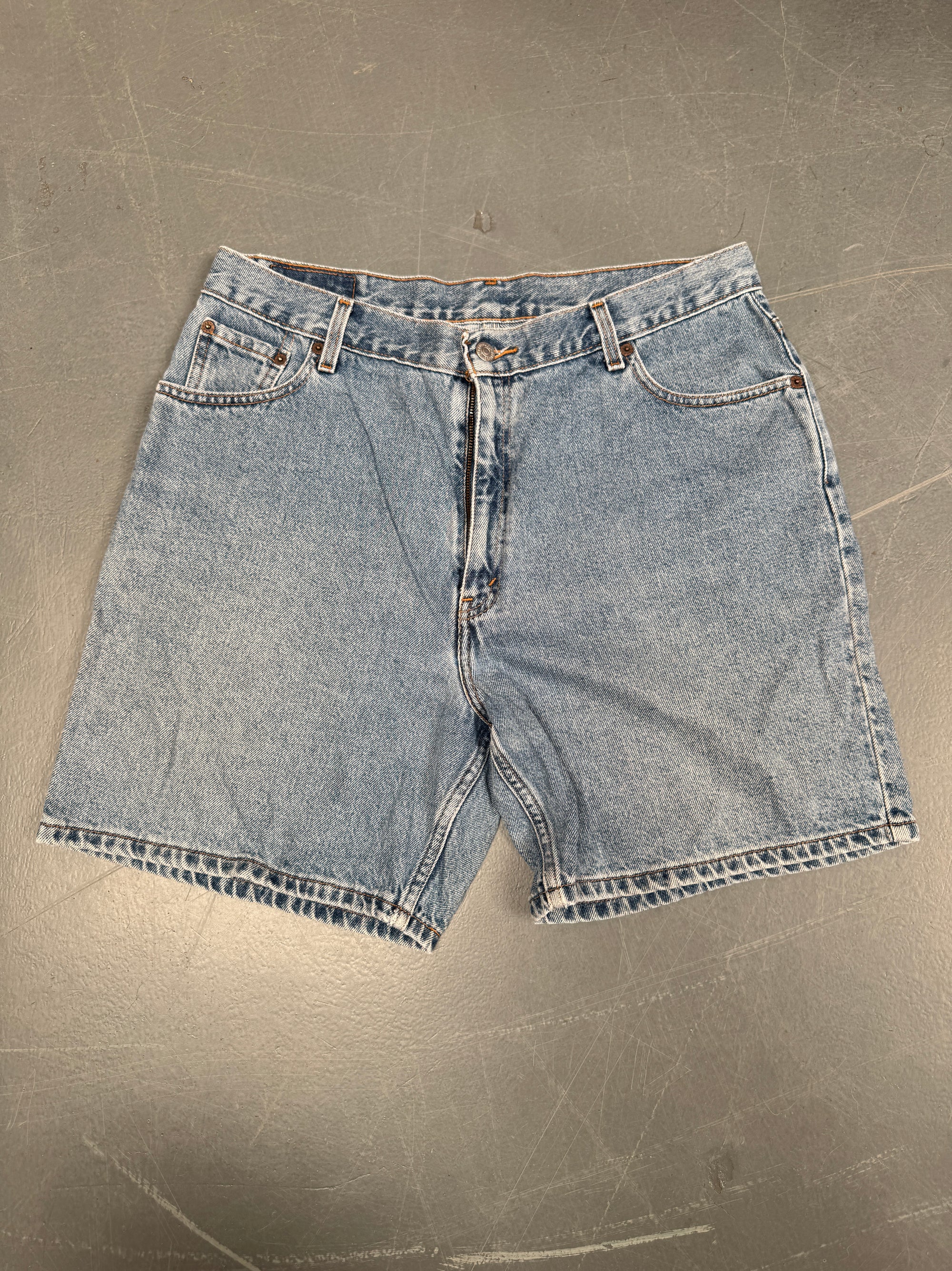 Vintage Ladies Levis Cut Off Denim Shorts - 90s Made - W 34 - SH36