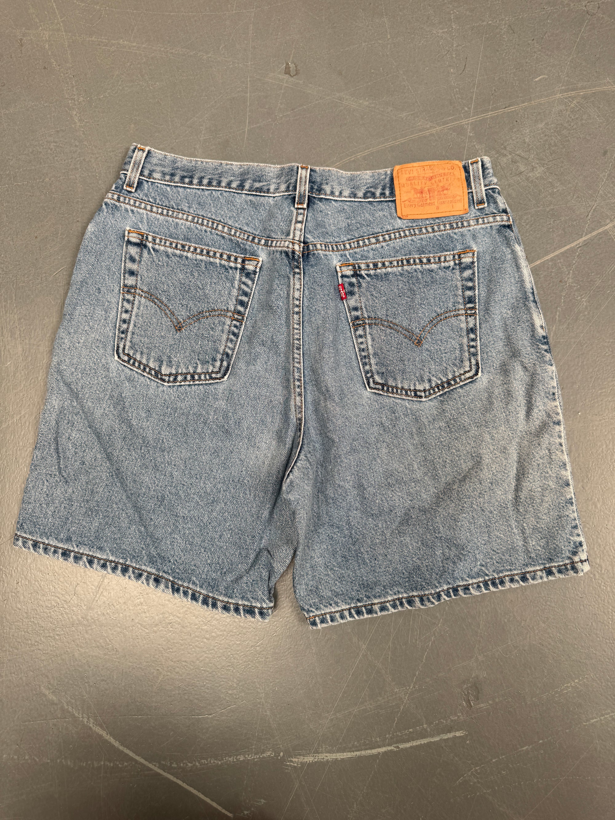 Vintage Ladies Levis Cut Off Denim Shorts - 90s Made - W 34 - SH36