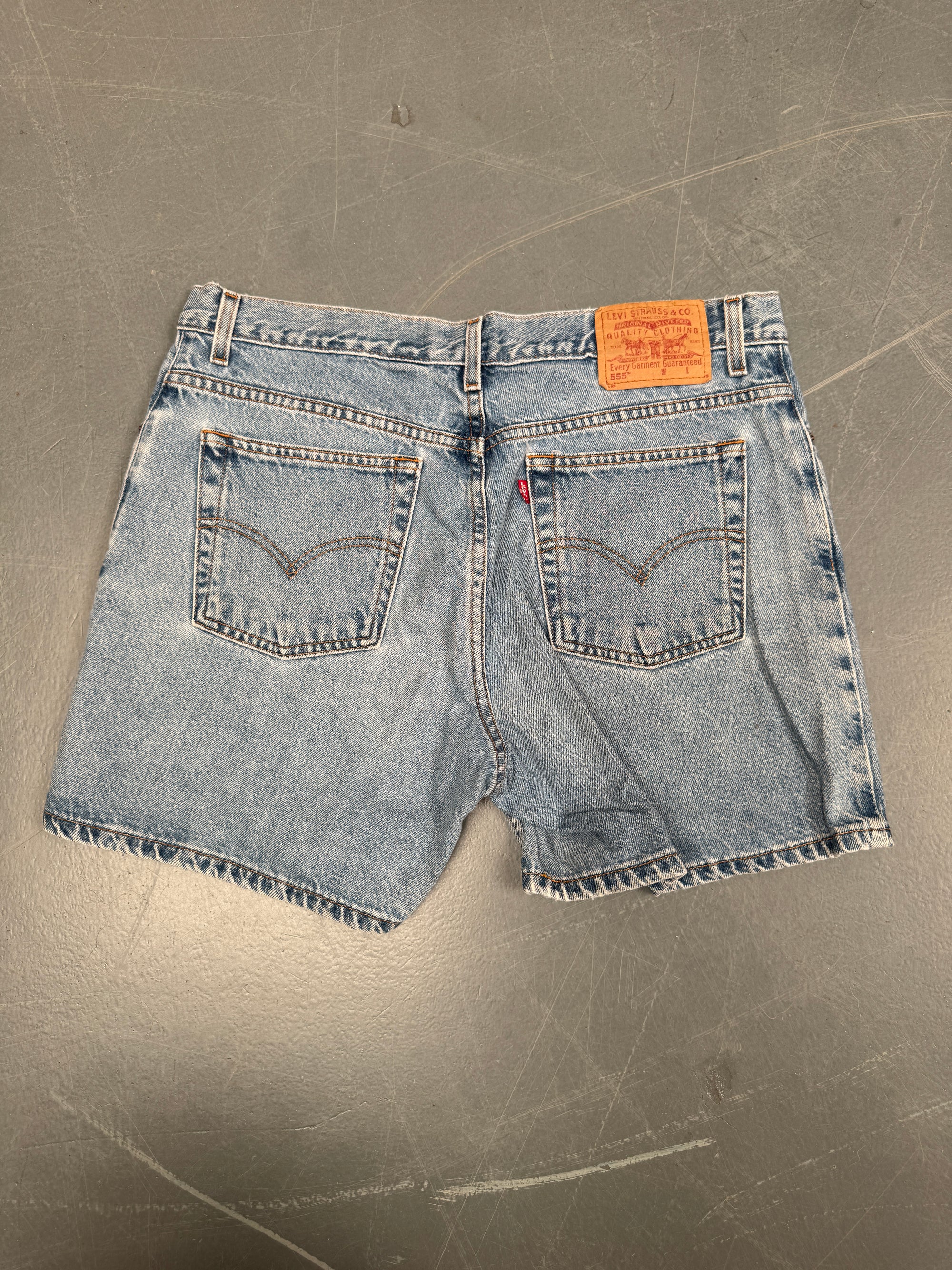 Vintage Ladies Levis Cut Off Denim Shorts - 90s Made - W 34 - SH38
