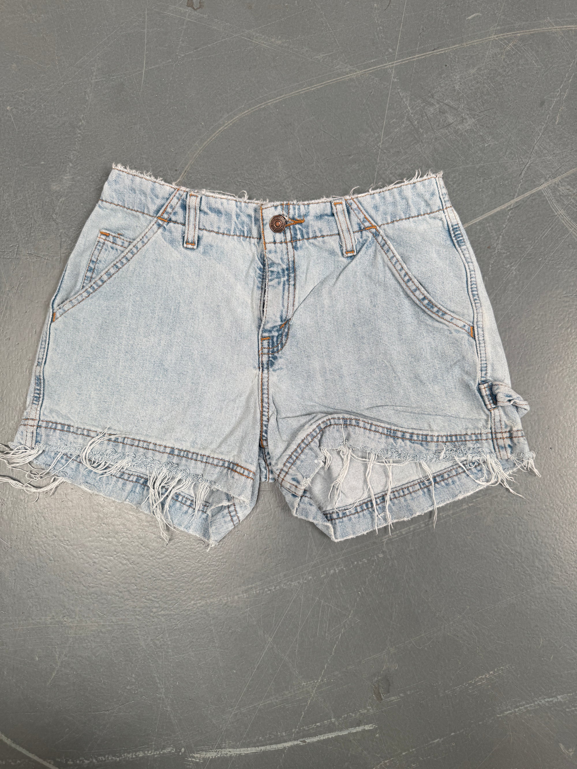 Vintage Ladies Levis Cut Off Denim Shorts - 90s Made - W 26 - SH44