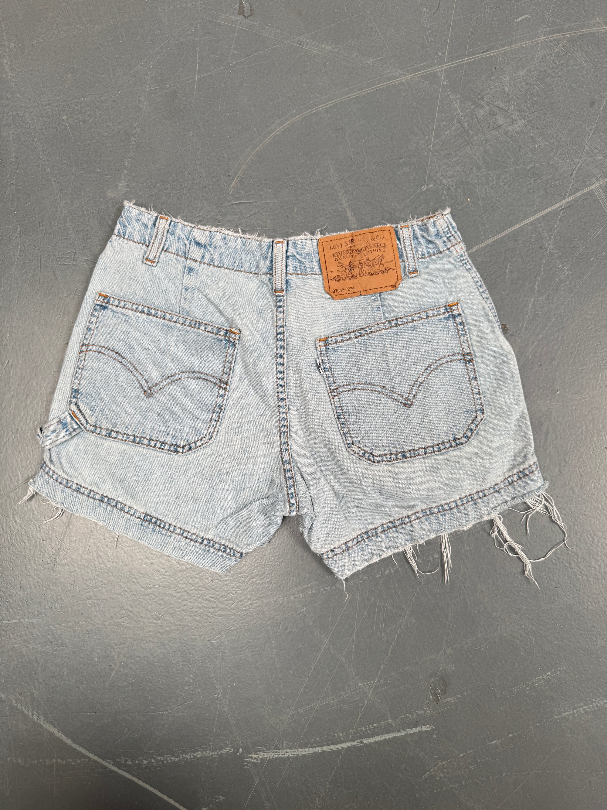 Vintage Ladies Levis Cut Off Denim Shorts - 90s Made - W 26 - SH44