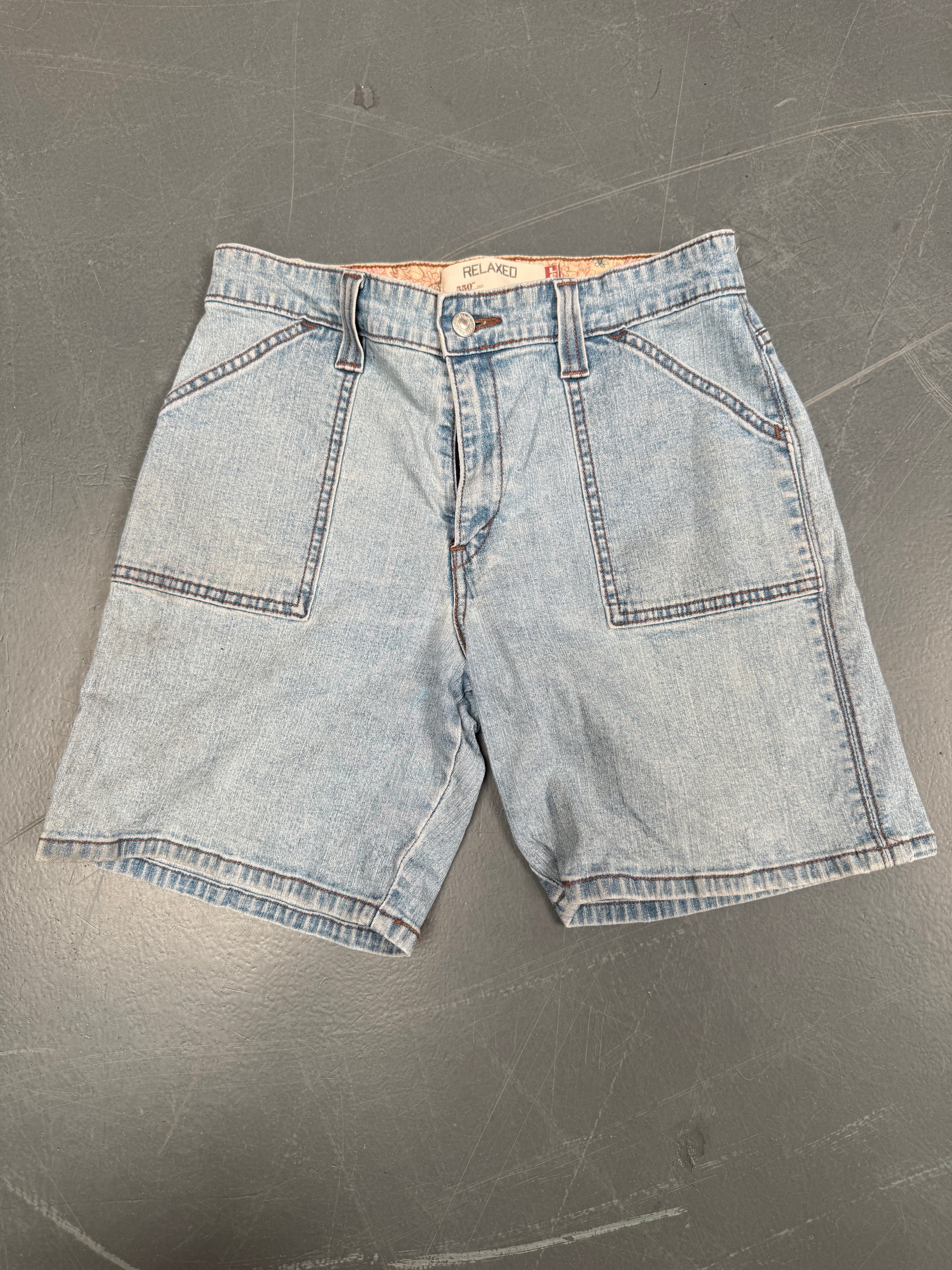 Vintage Ladies Levis Cut Off Denim Shorts - 90s Made - W 30 - SH53