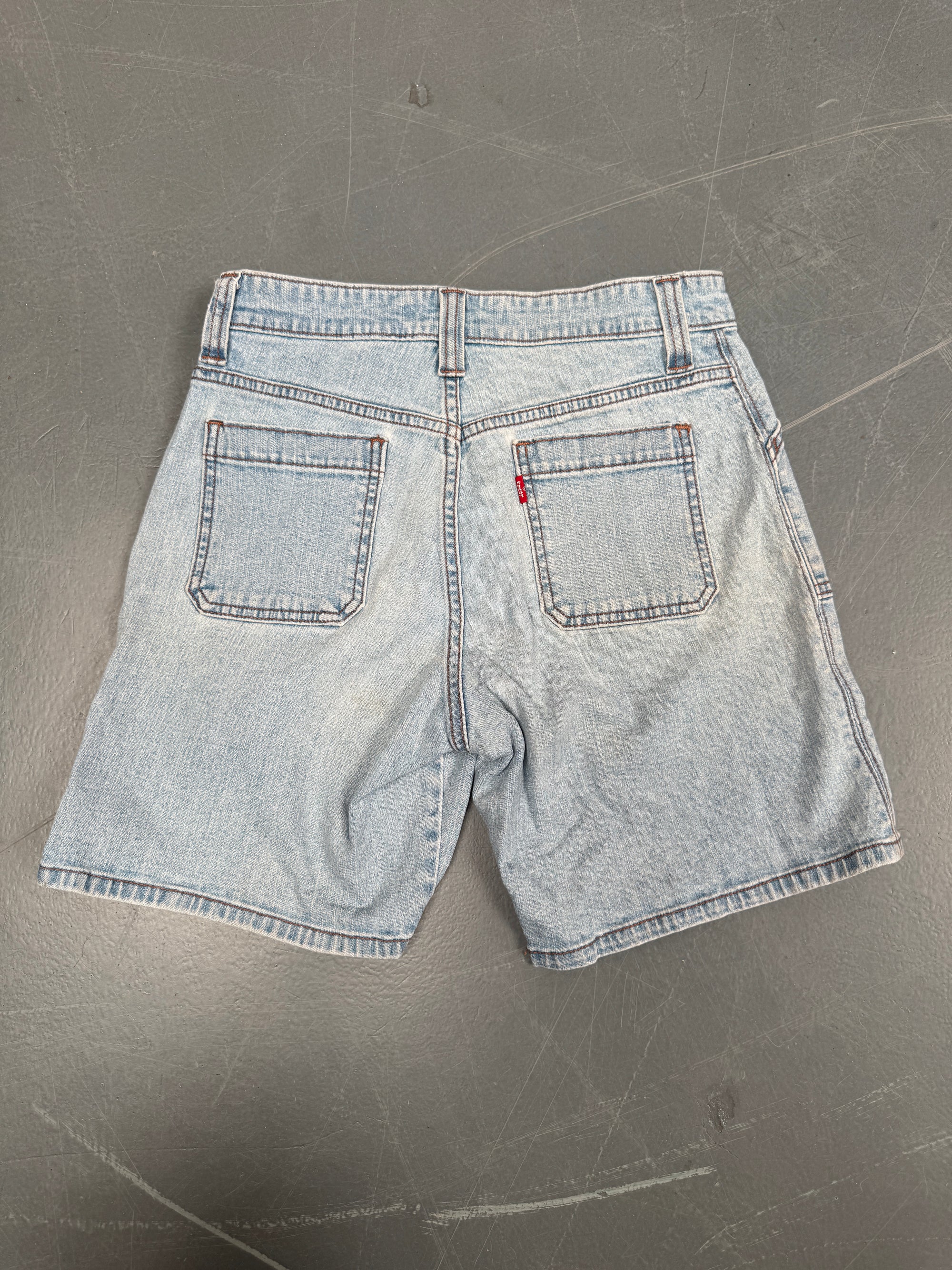Vintage Ladies Levis Cut Off Denim Shorts - 90s Made - W 30 - SH53
