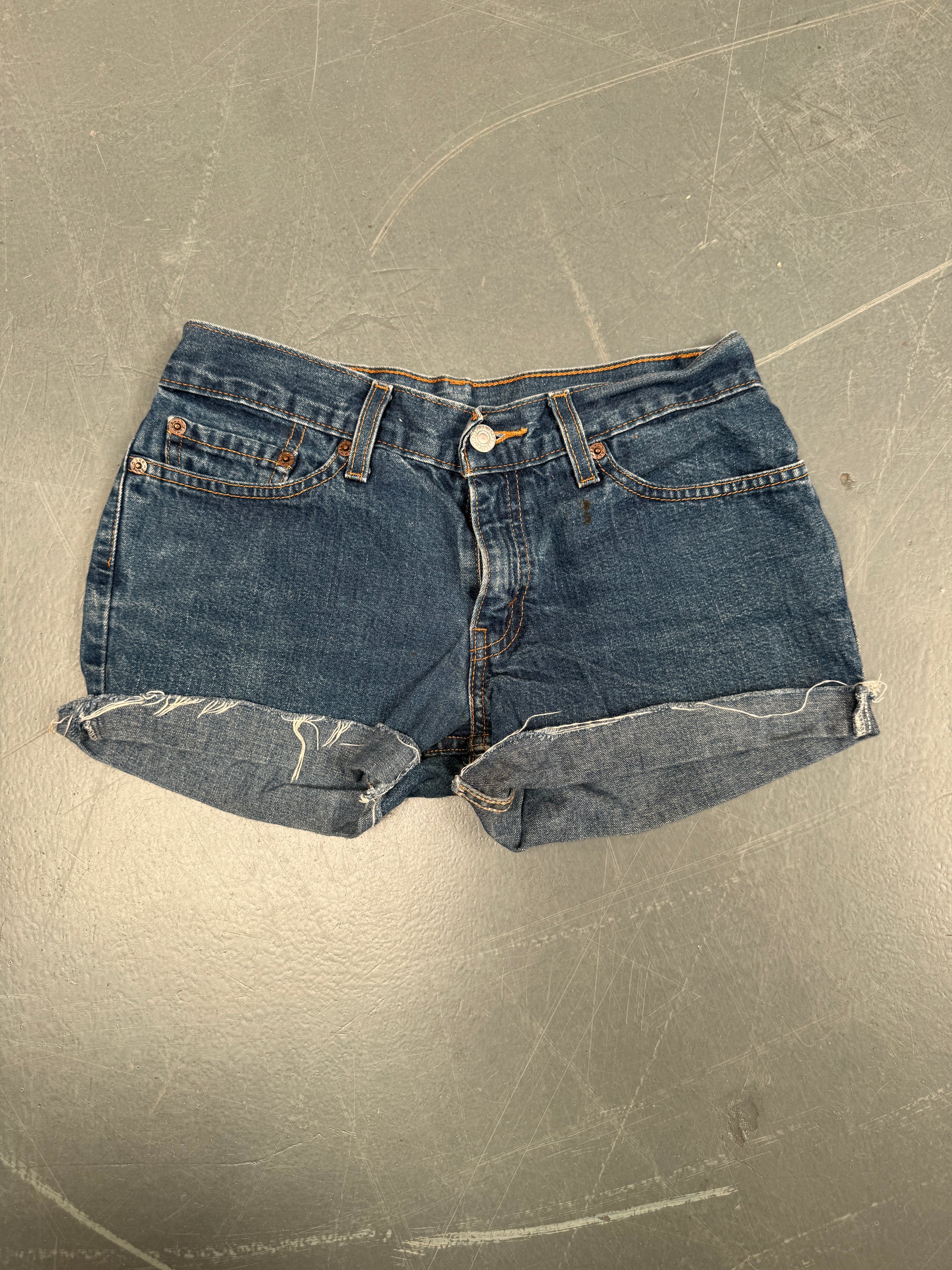Vintage Ladies Levis Cut Off Denim Shorts - 90s Made - W 26 - SH54