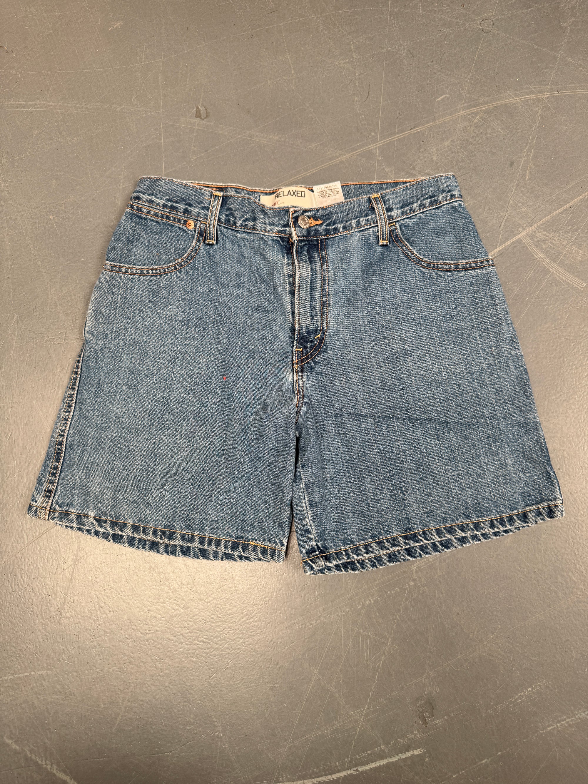 Vintage Ladies Levis Cut Off Denim Shorts - 90s Made - W 30 - SH55