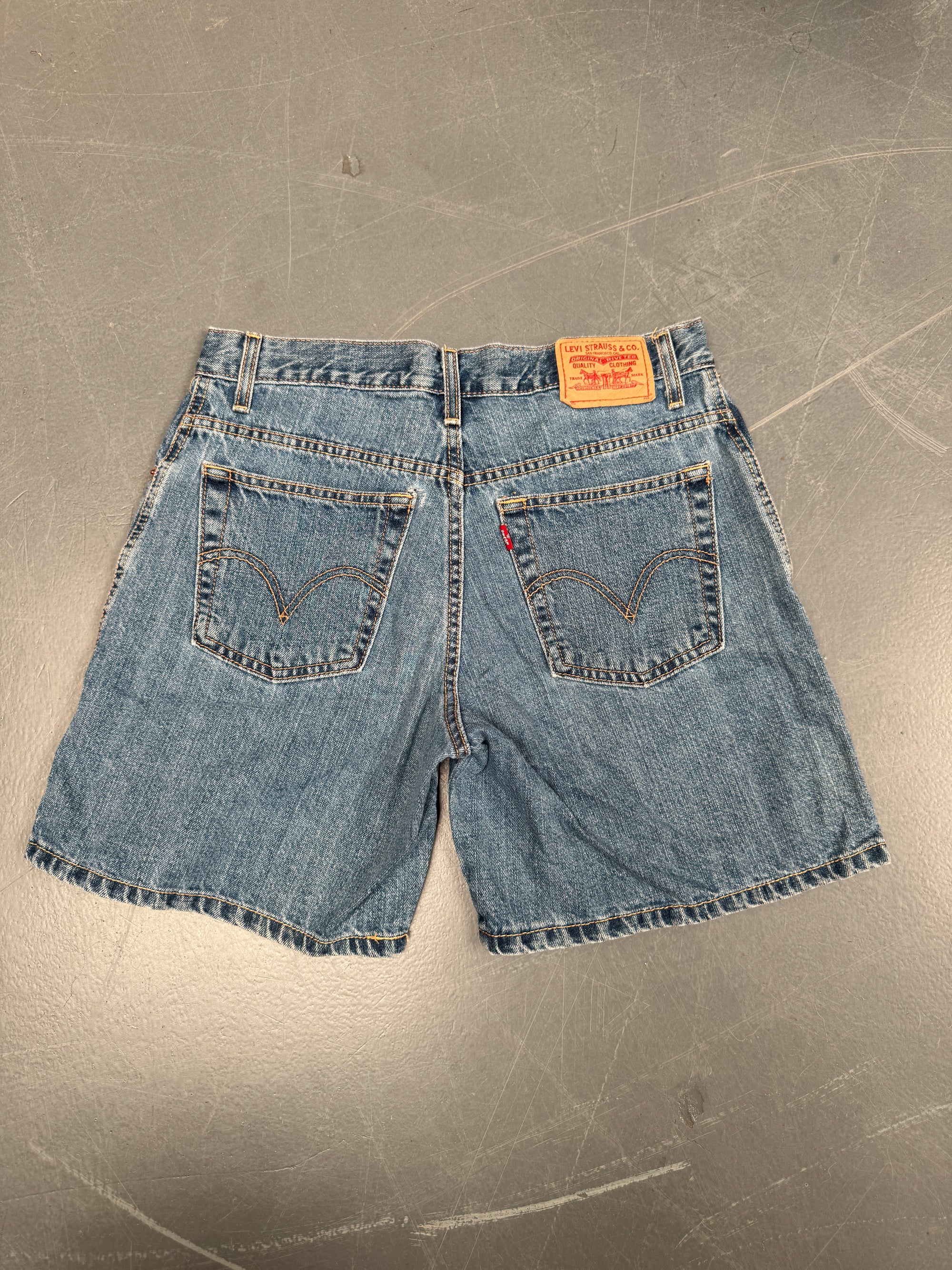 Vintage Ladies Levis Cut Off Denim Shorts - 90s Made - W 30 - SH55