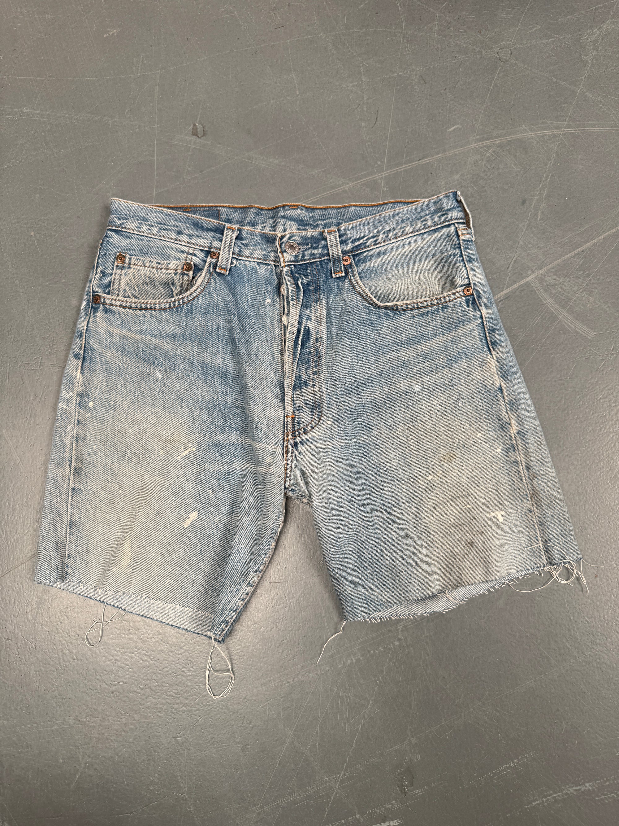 Vintage Ladies Levis Cut Off Denim Shorts - 90s Made - W 30 - SH58