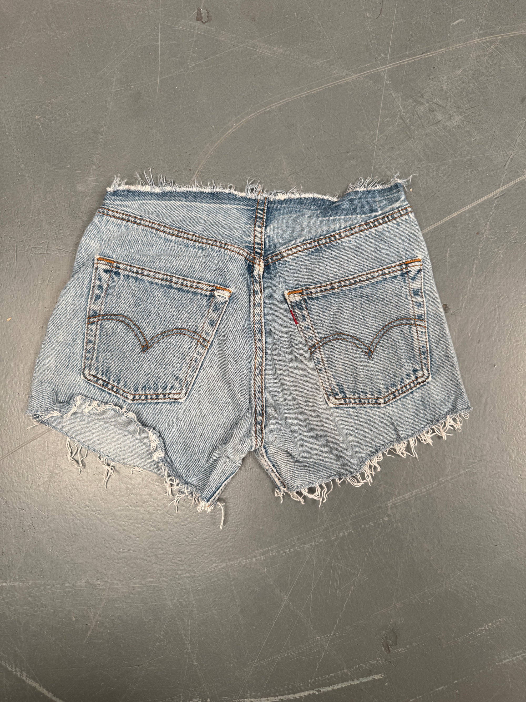 Vintage Ladies Levis Cut Off Denim Shorts - 90s Made - W 26 - SH60