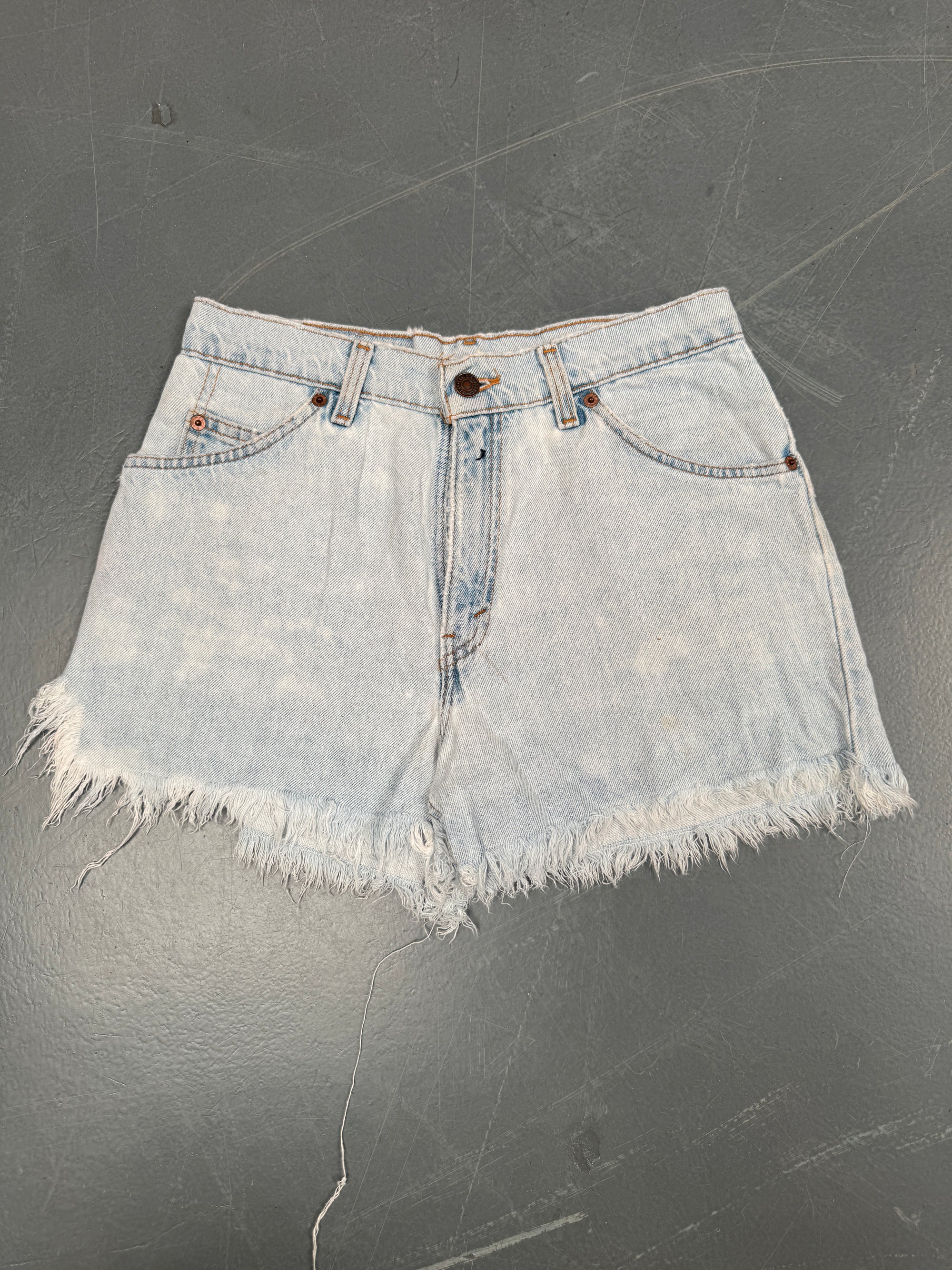 Vintage Ladies Levis Cut Off Denim Shorts - 90s Made - W 28 - SH069