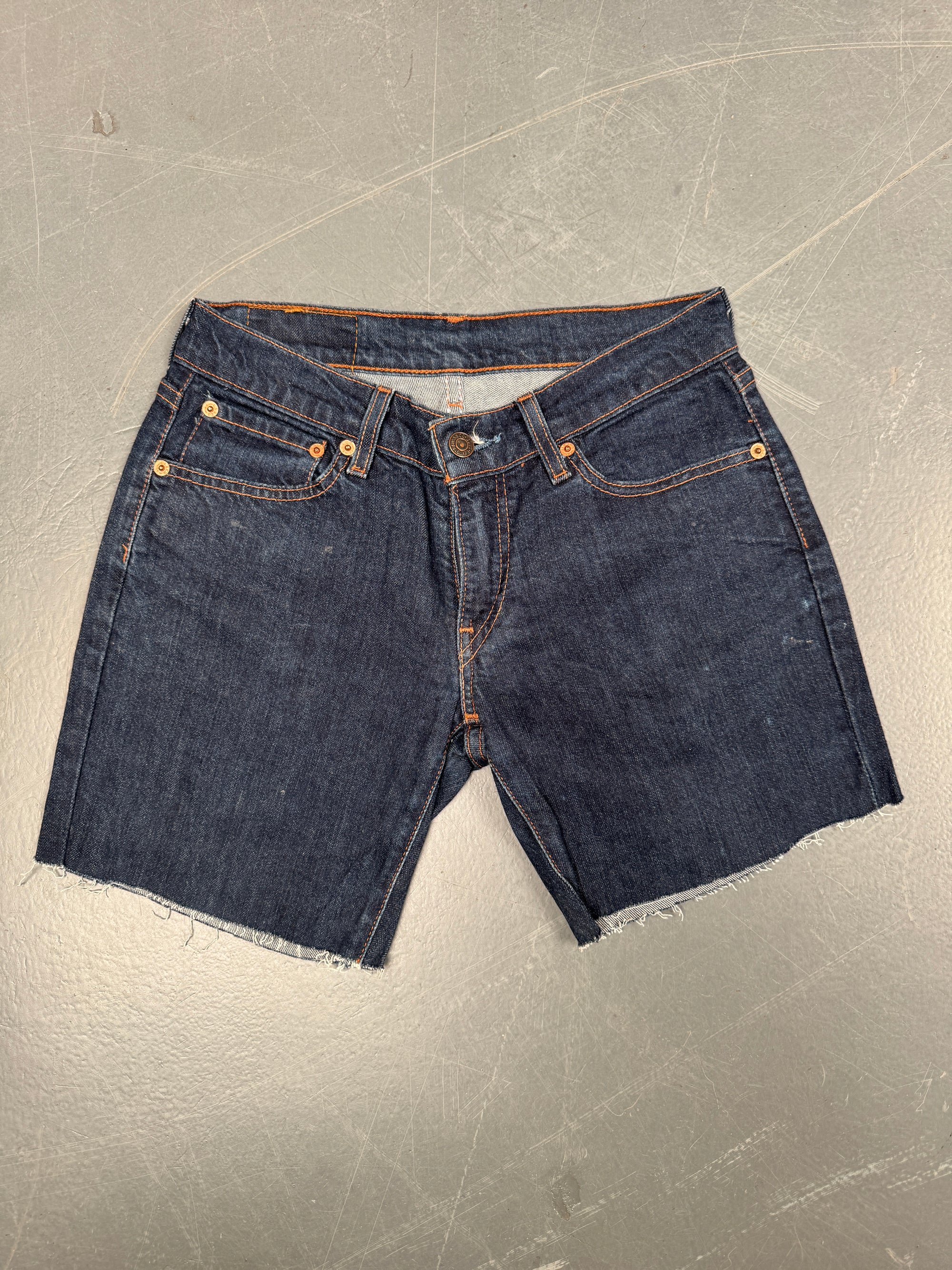 Vintage Ladies Levis Cut Off Denim Shorts - 90s Made - W 26 - SH070