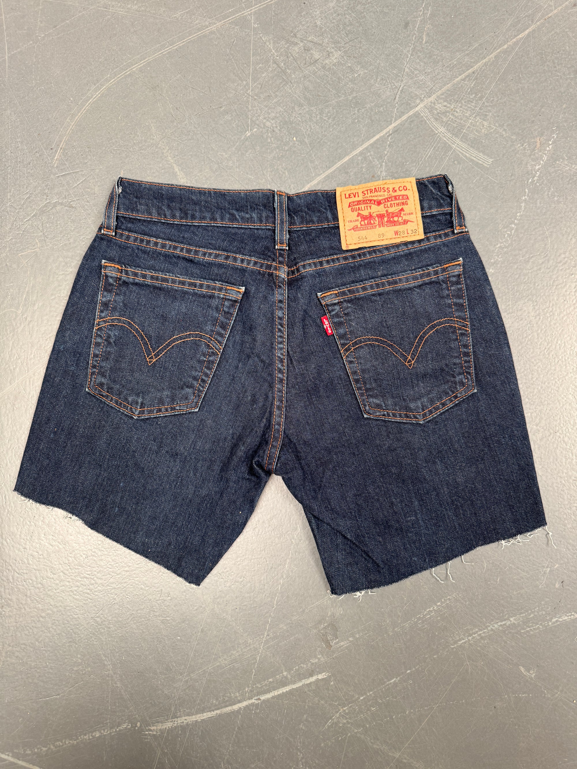 Vintage Ladies Levis Cut Off Denim Shorts - 90s Made - W 26 - SH070