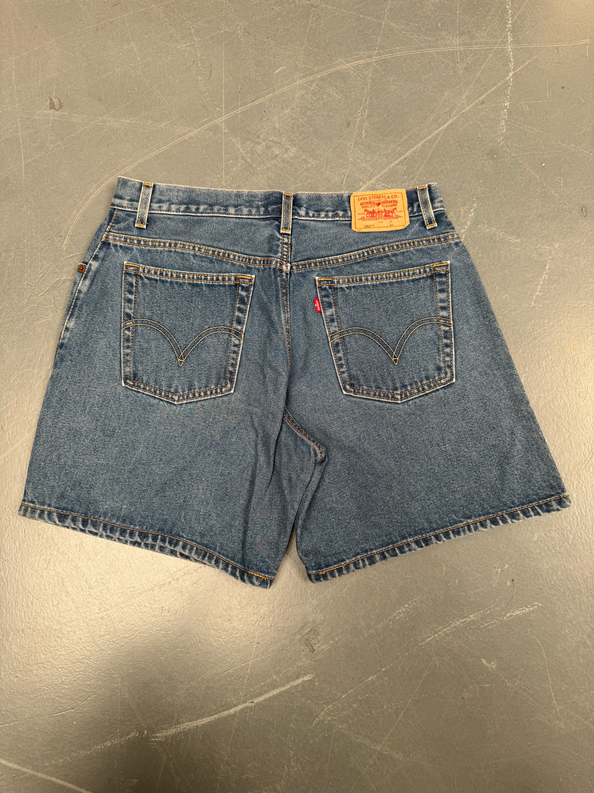 Vintage Ladies Levis Cut Off Denim Shorts - 90s Made - W 32 - SH092