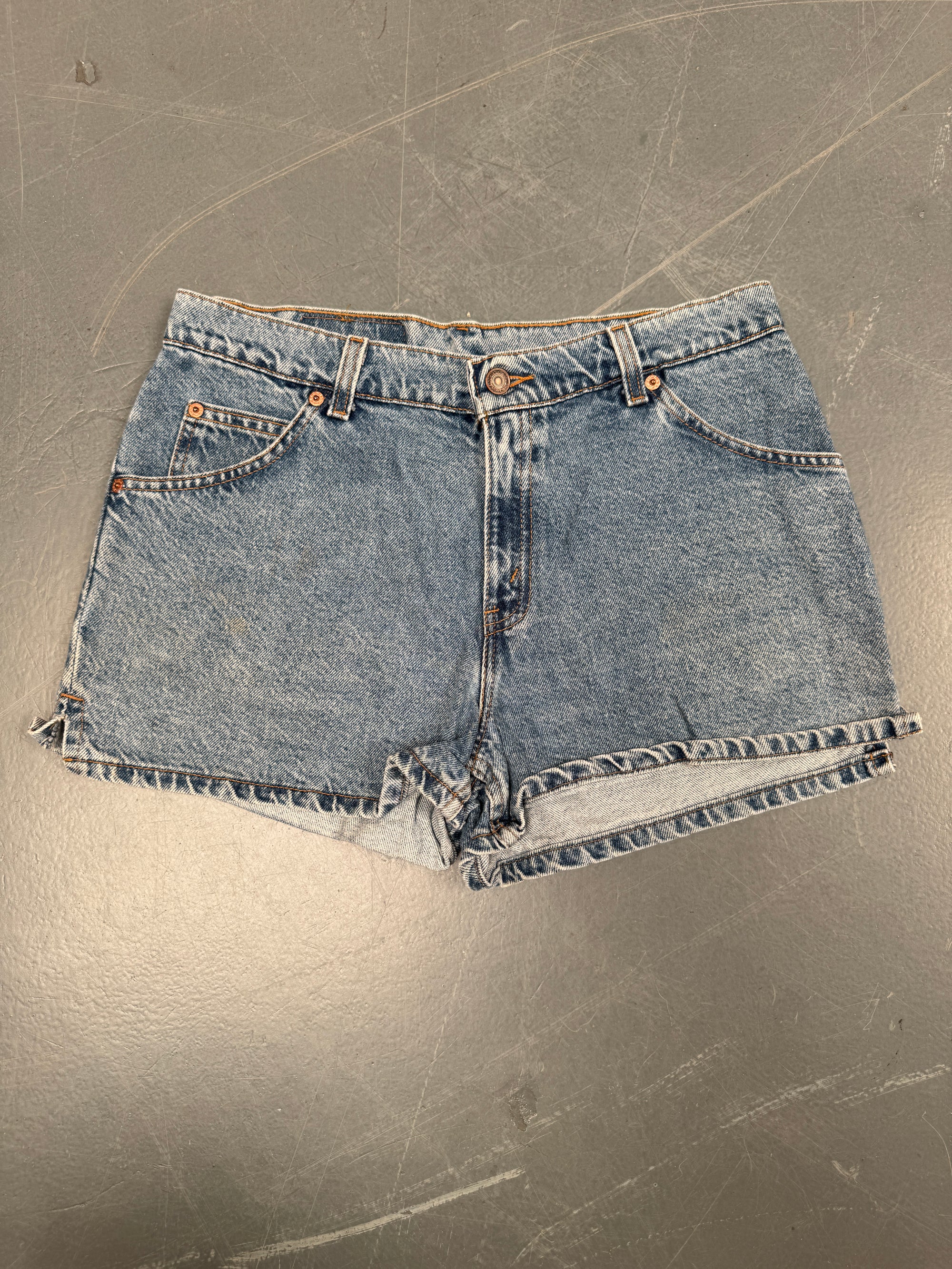 Vintage Ladies Levis Cut Off Denim Shorts - 90s Made - W 30 - SH099