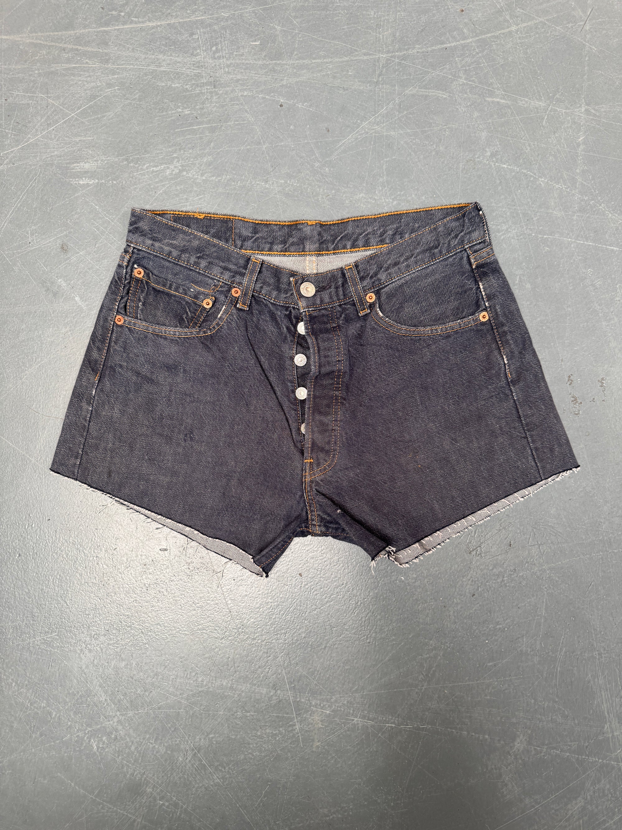 Vintage Levis Cut Off Denim Shorts - 90s Made - W 29 - SH1025