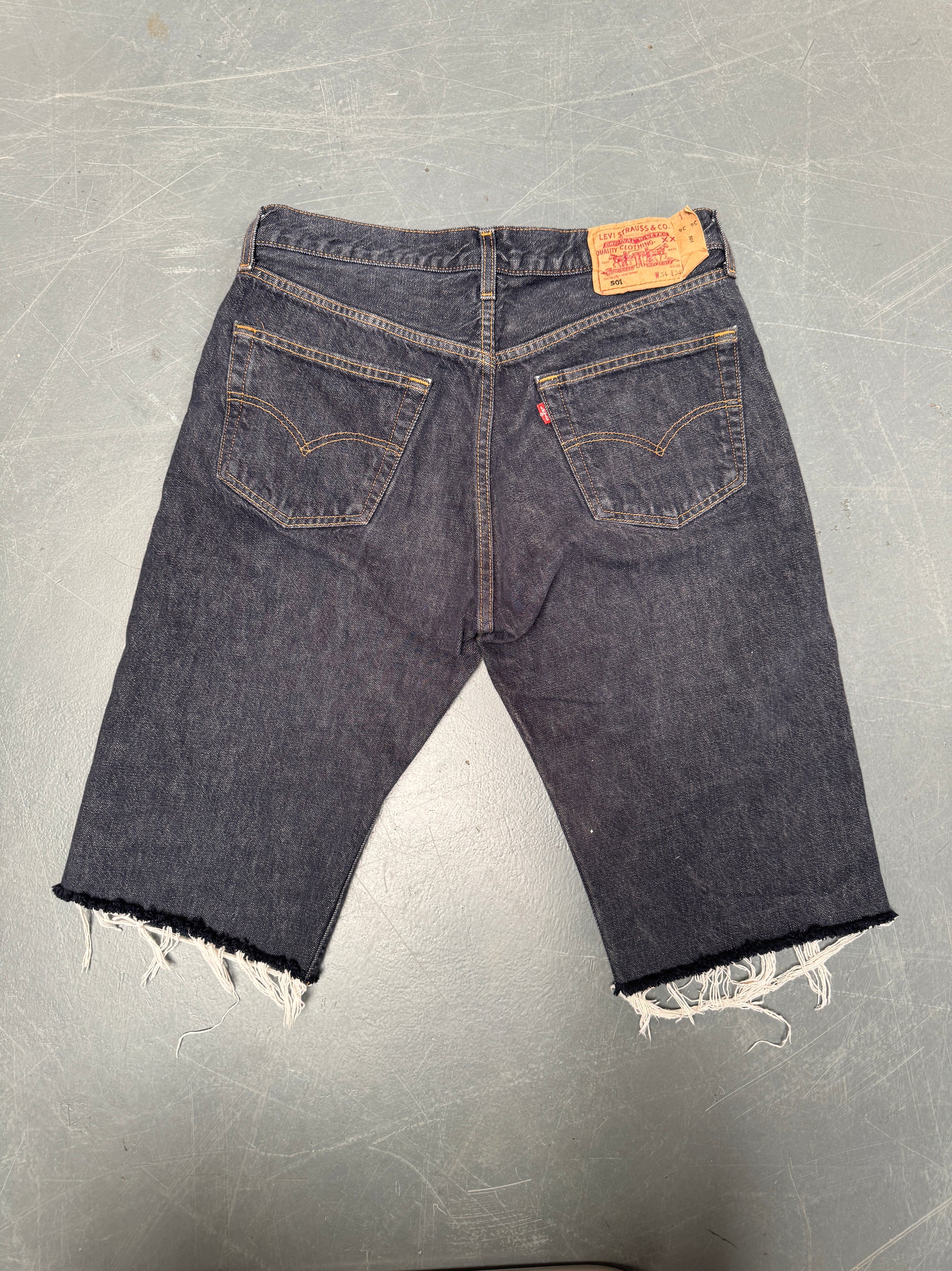 Vintage Levis Cut Off Denim Shorts - 90s Made - W 30 - SH1026