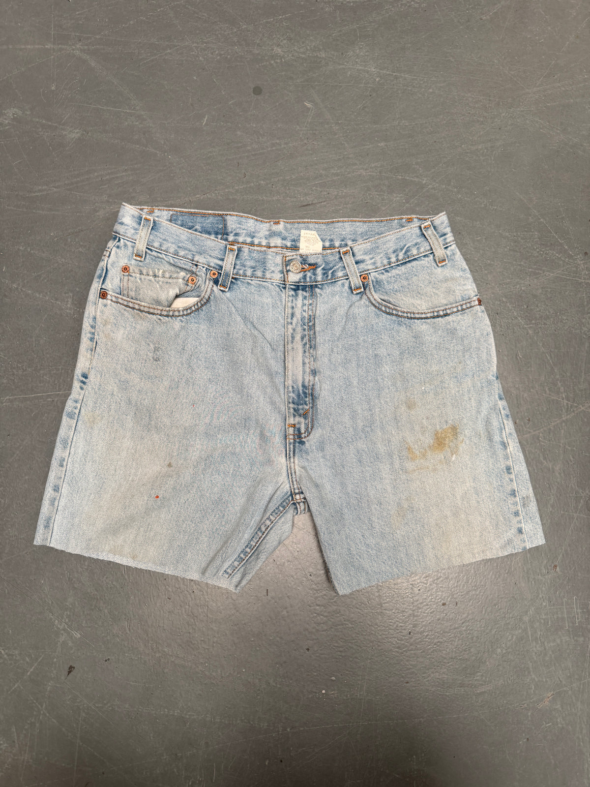 Vintage Levis Cut Off Denim Shorts - 90s Made - W 32 - SH1050