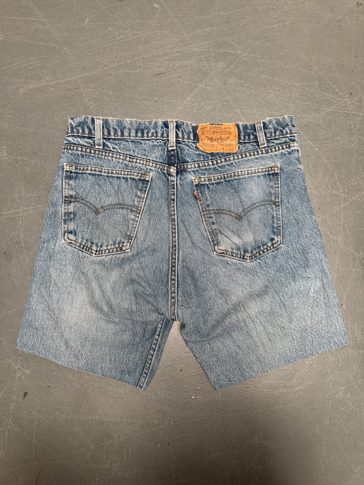 Vintage Levis Cut Off Denim Shorts - 90s Made - W 34 - SH1052