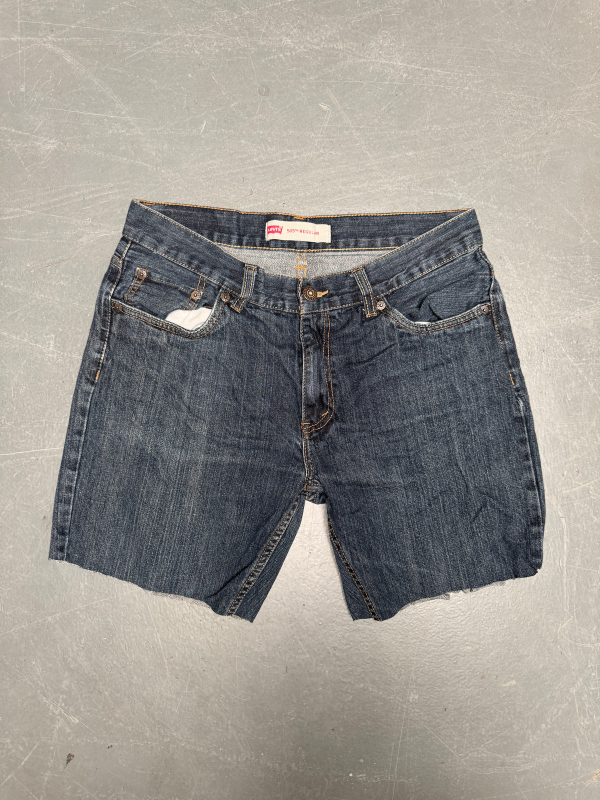 Vintage Levis Cut Off Denim Shorts - 90s Made - W 30 - SH1067