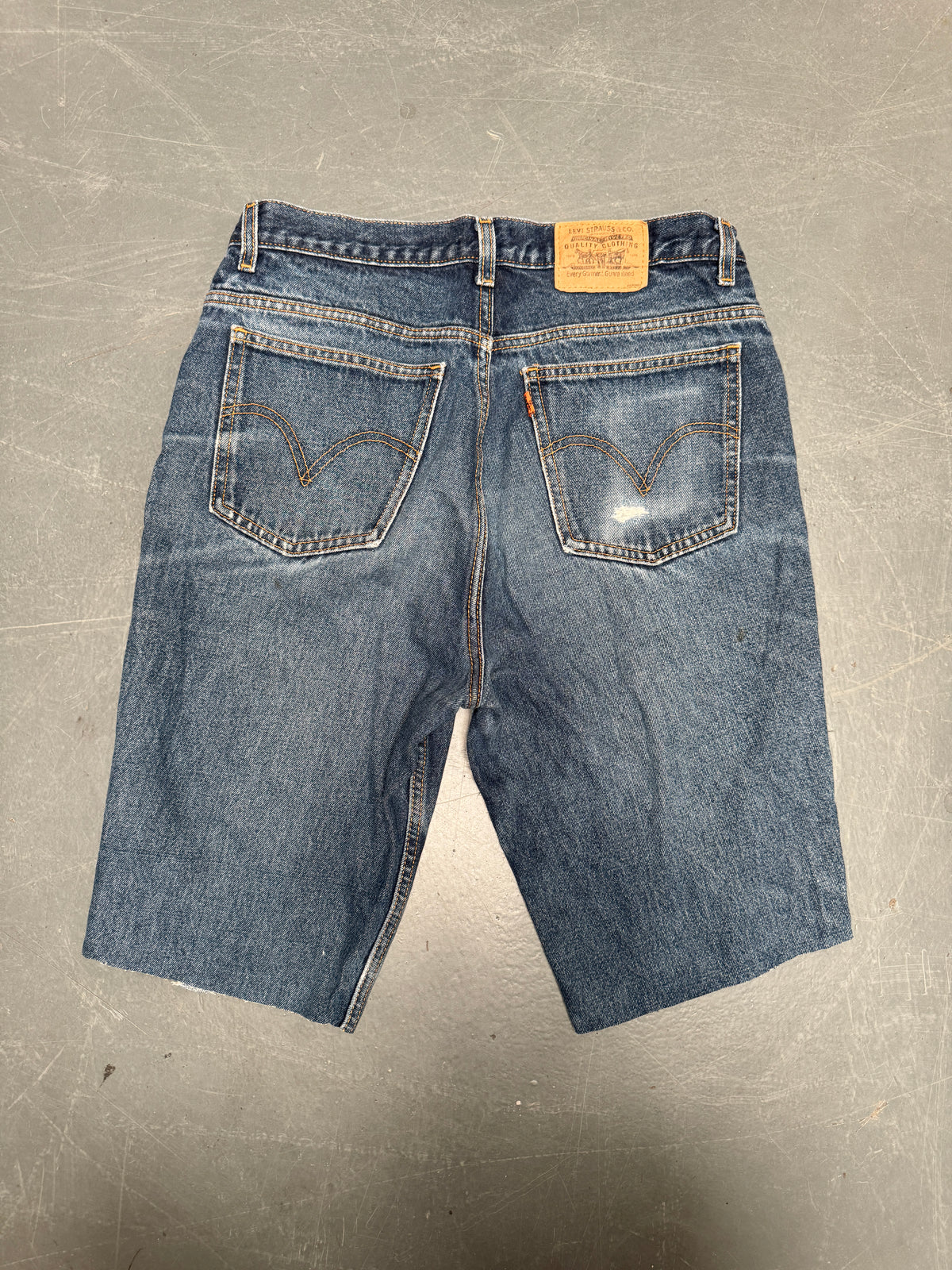 Vintage Levis Cut Off Denim Shorts - 90s Made - W 30 - SH1076