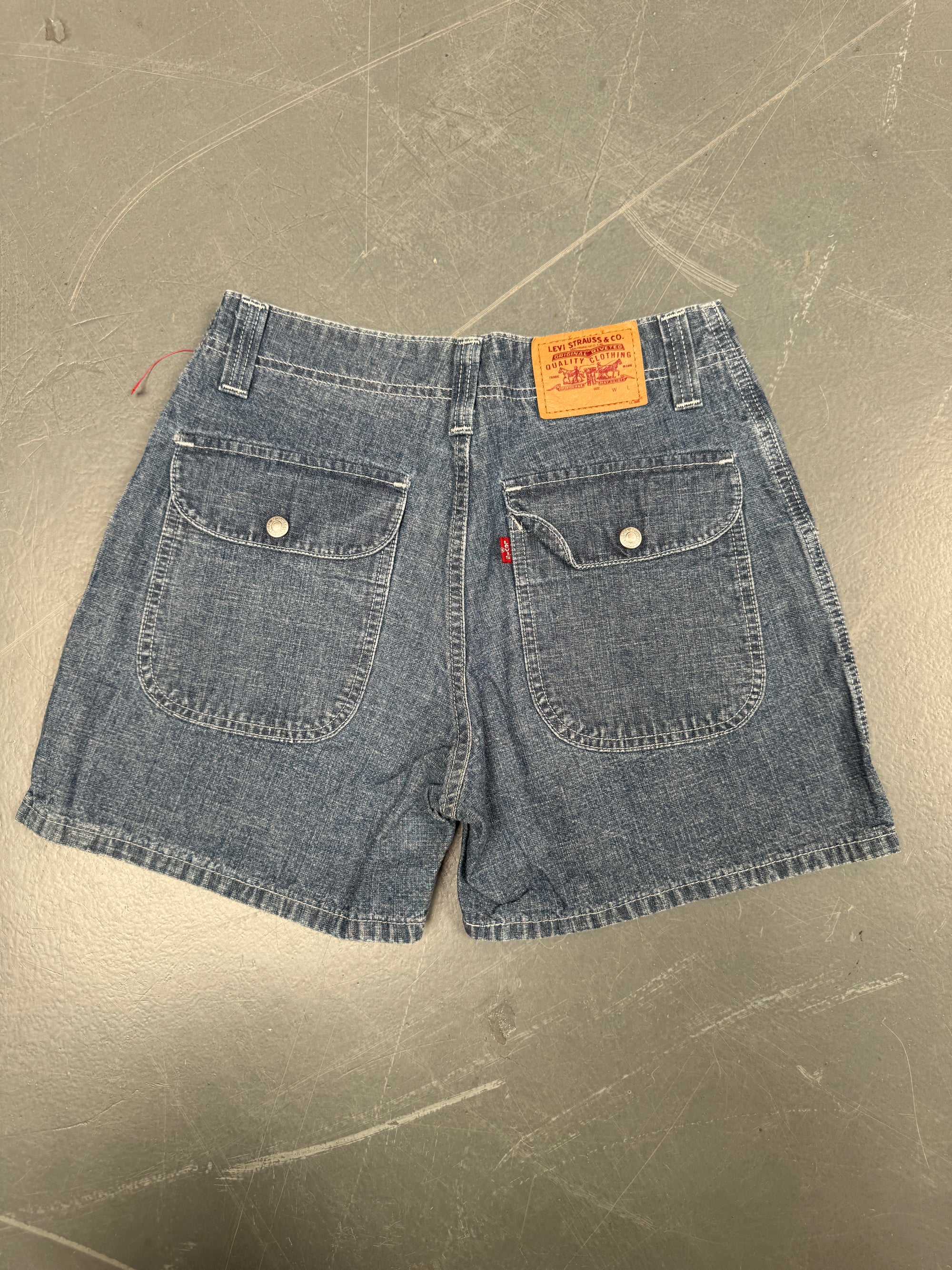 Vintage Ladies Levis Cut Off Denim Shorts - 90s Made - W 27 - SH108