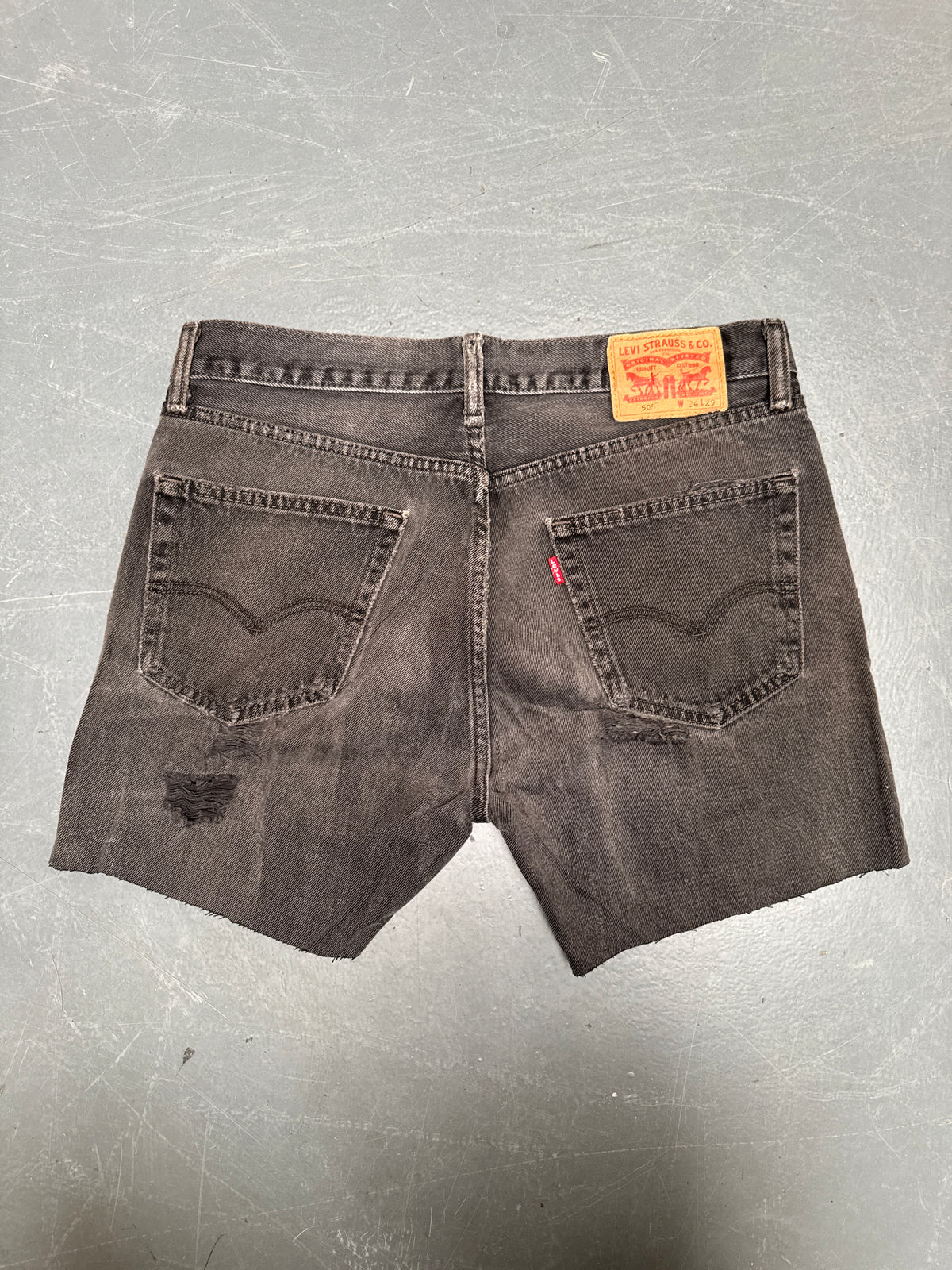 Vintage Levis Cut Off Denim Shorts - 90s Made - W 34 - SH1090