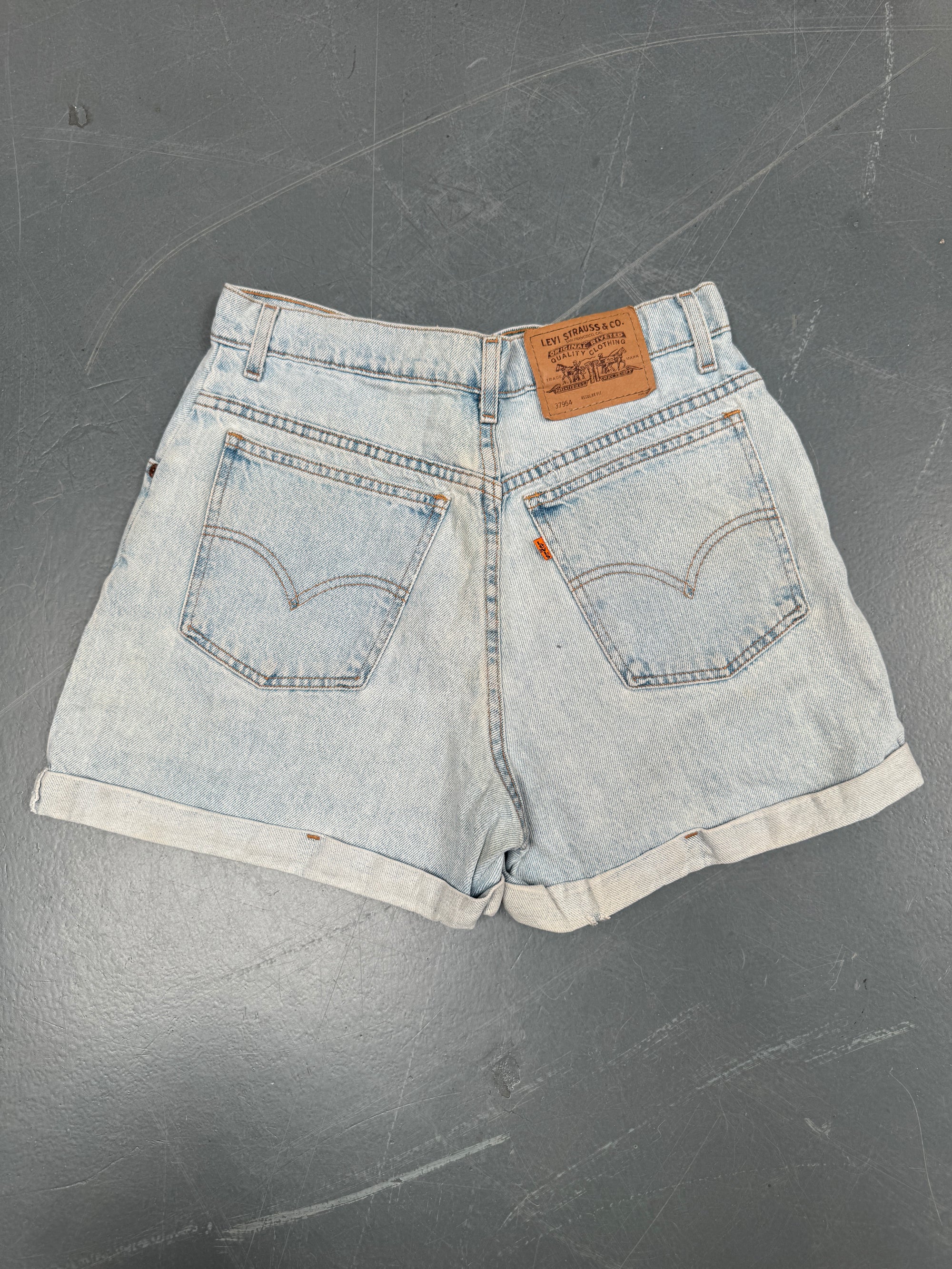 Vintage Ladies Levis Cut Off Denim Shorts - 90s Made - W 28 - SH110